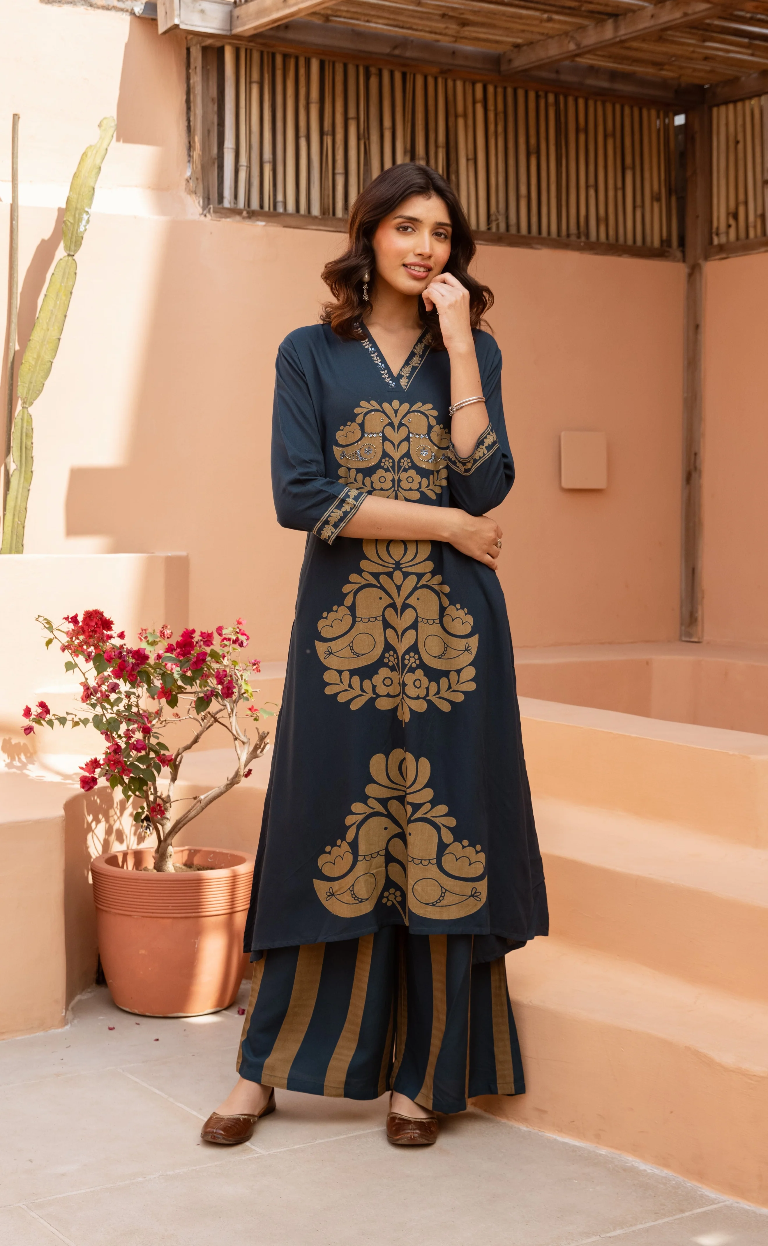 Bakul hibis Printed Kurta pant set - Image 7