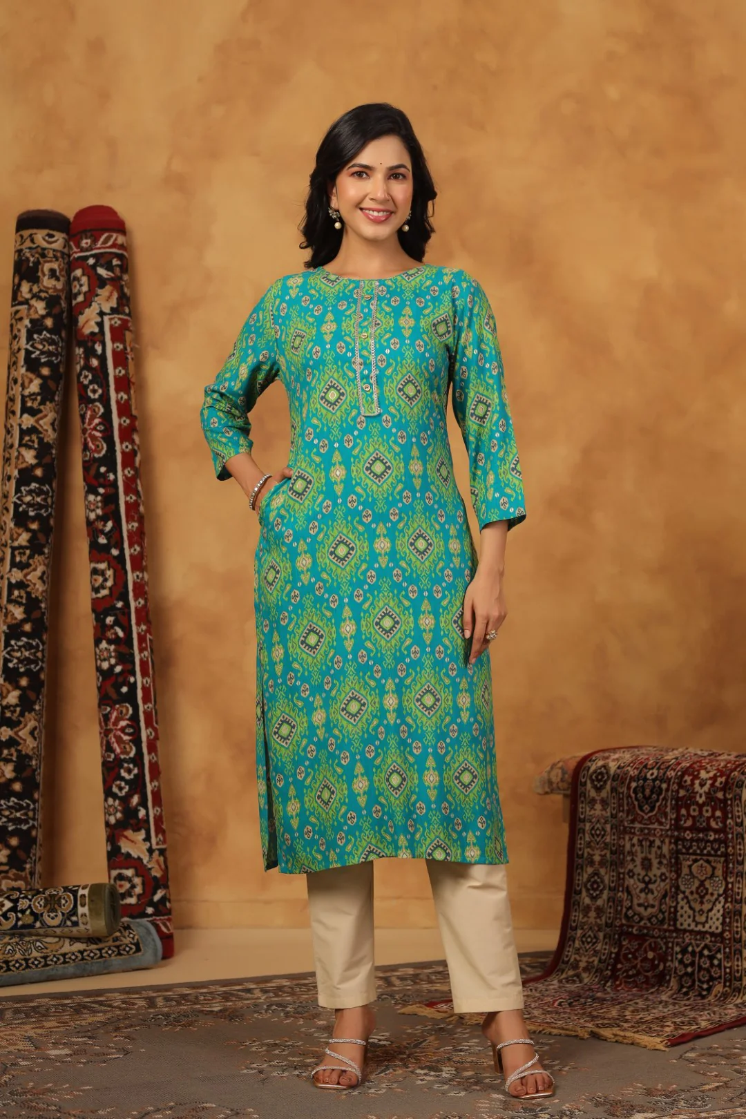 Varisha Pacific Printed Kurti - Image 4