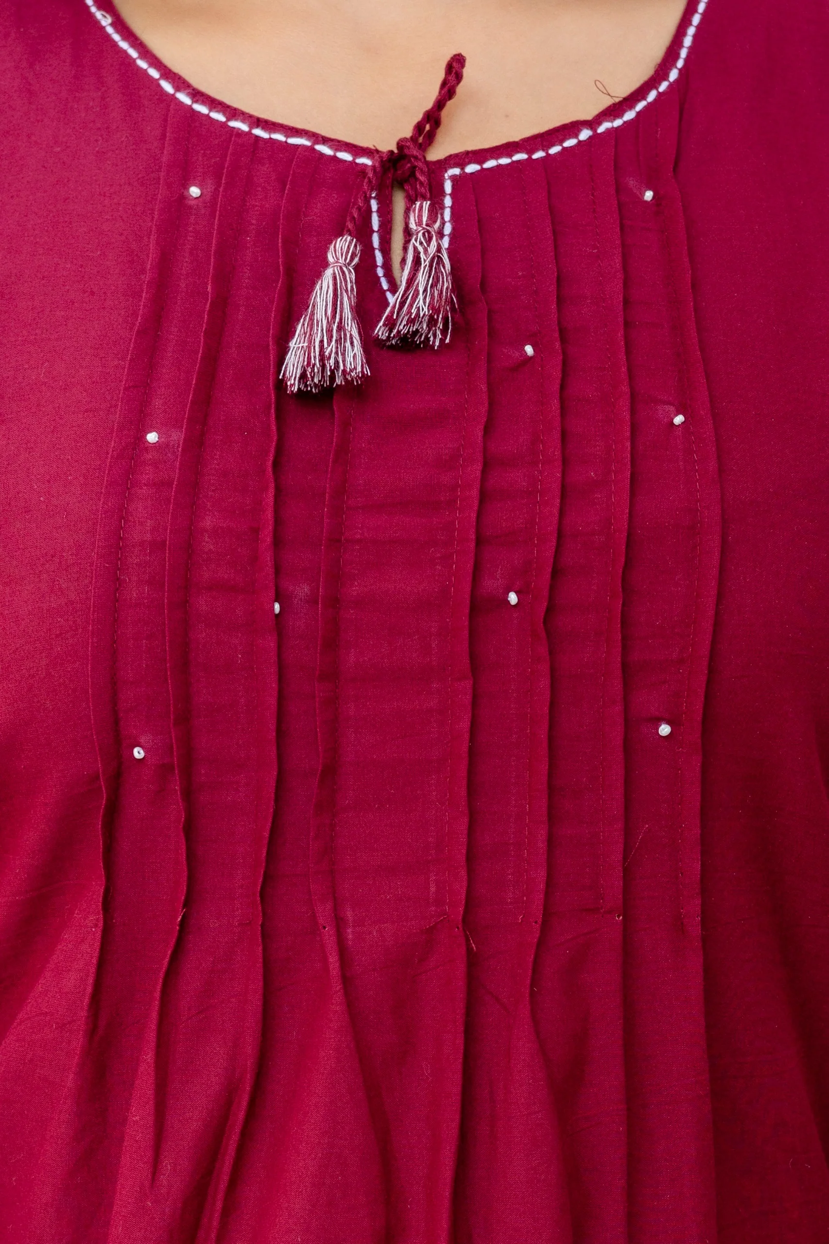 Mokabara Plum cotton co ord set - Image 8