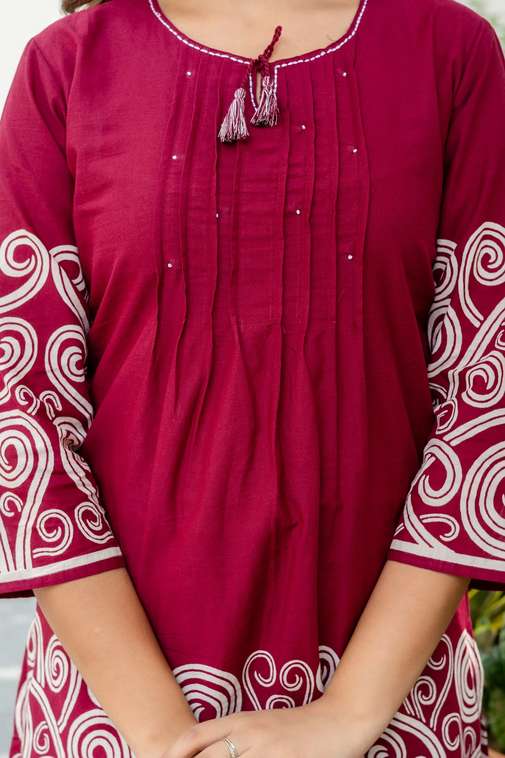 Mokabara Plum cotton co ord set - Image 9