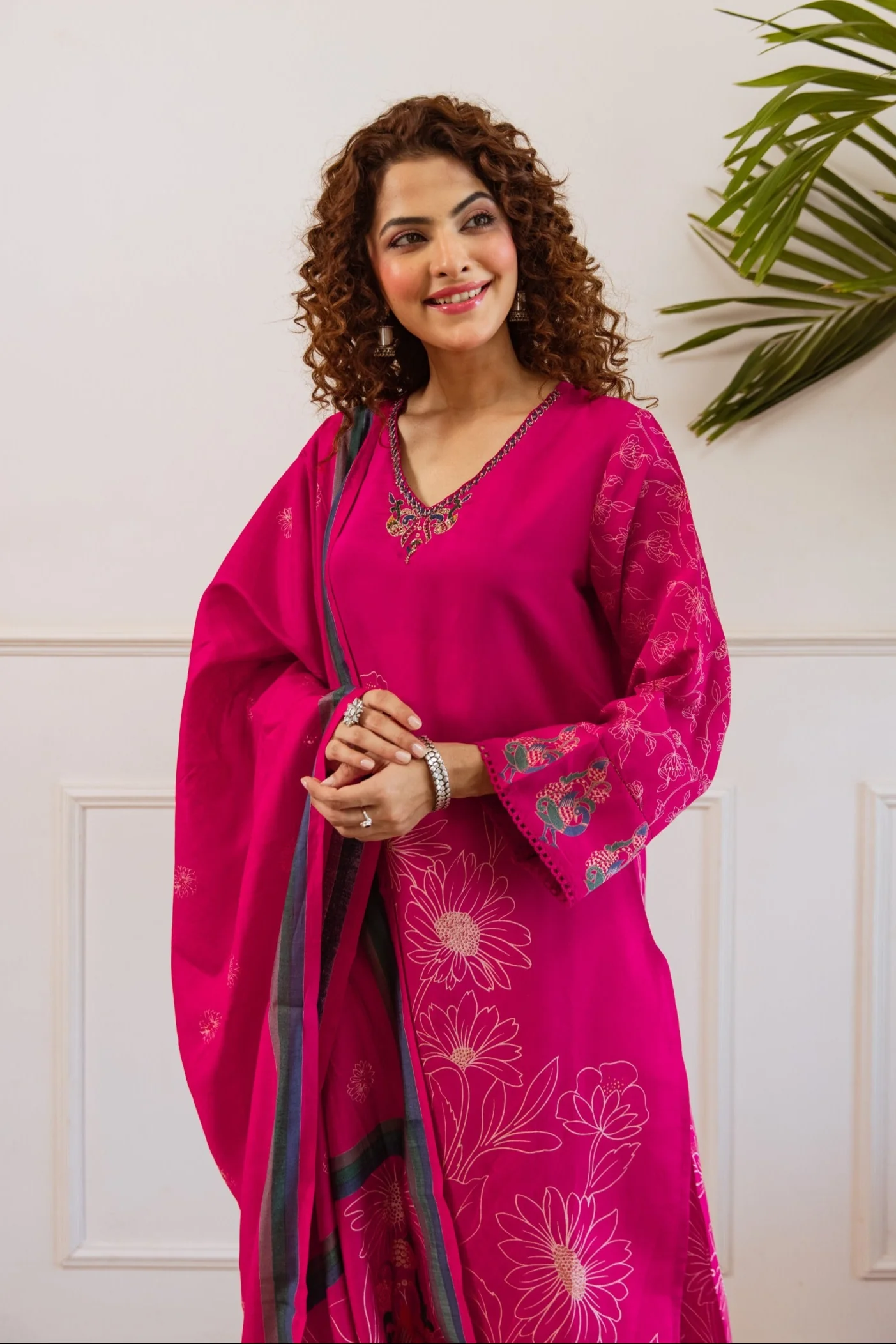 Kabool Raspberry work Suit Set - Image 2