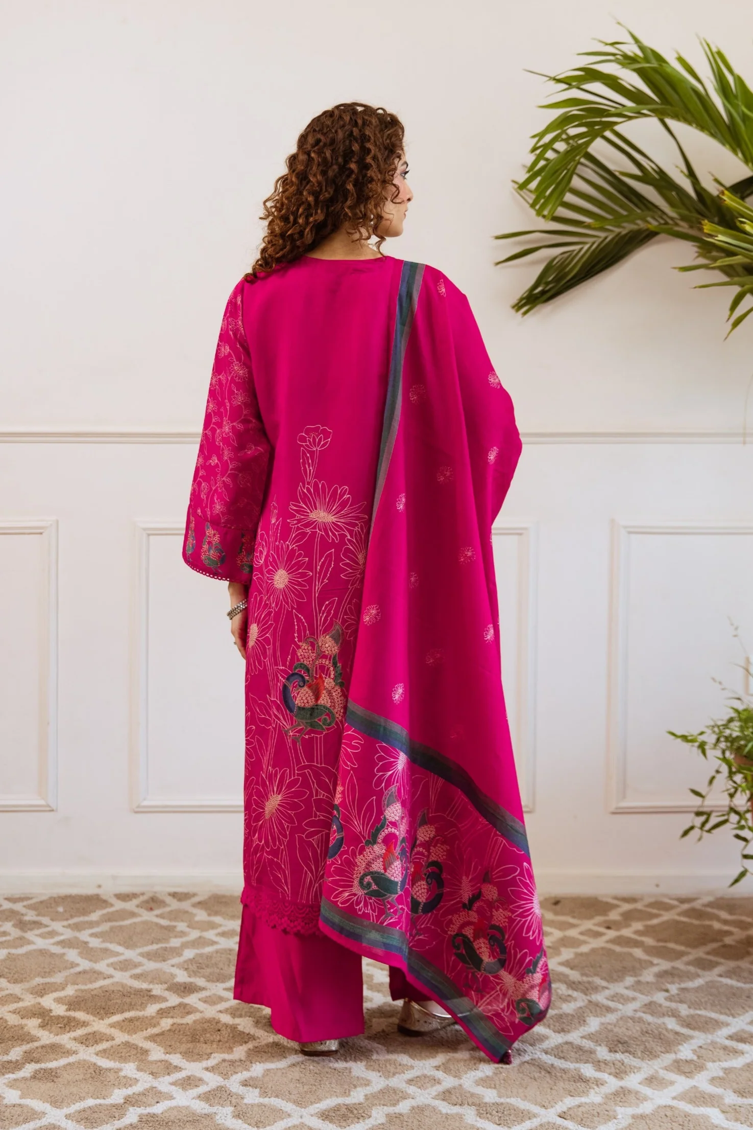 Kabool Raspberry work Suit Set - Image 3