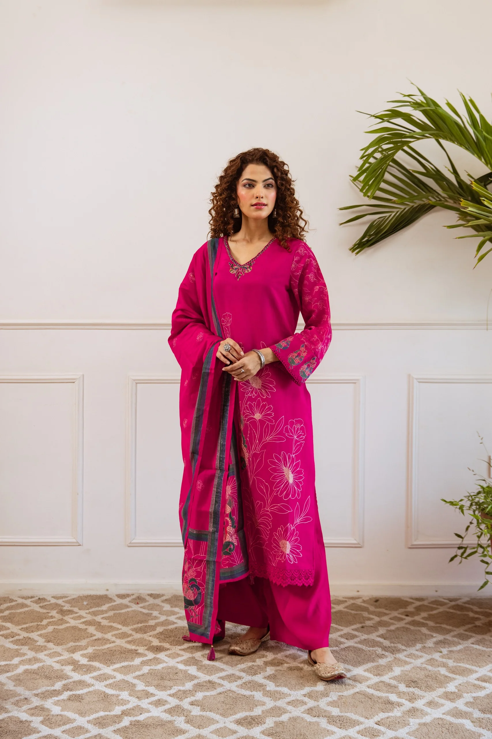 Kabool Raspberry work Suit Set - Image 6