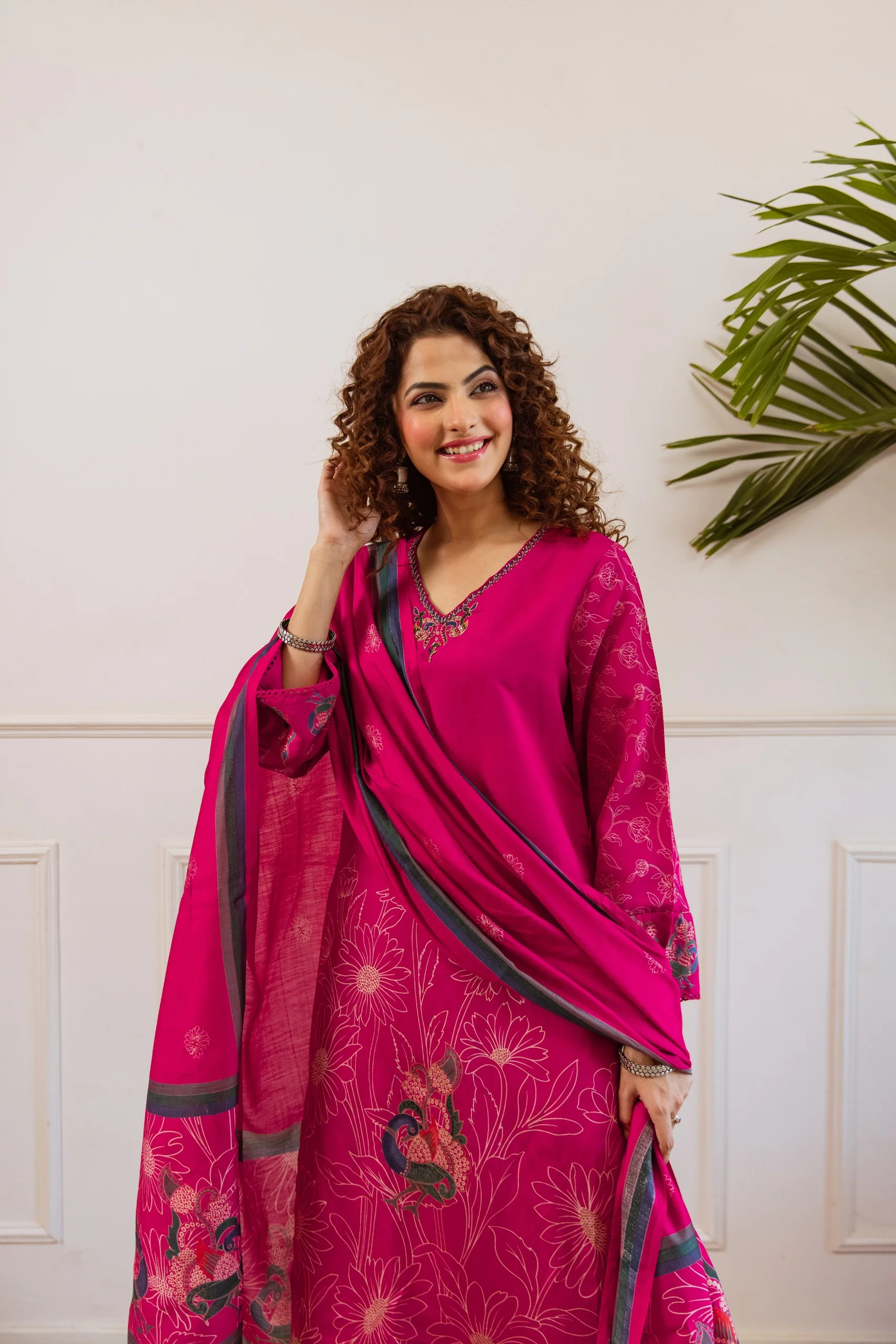 Kabool Raspberry work Suit Set - Image 7