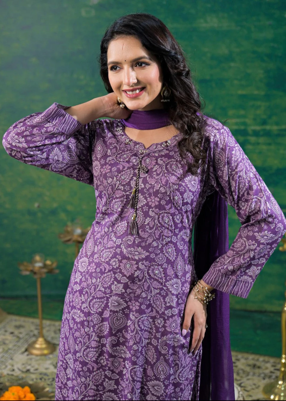 Shanti Heather Printed Work Suit Set - Image 2