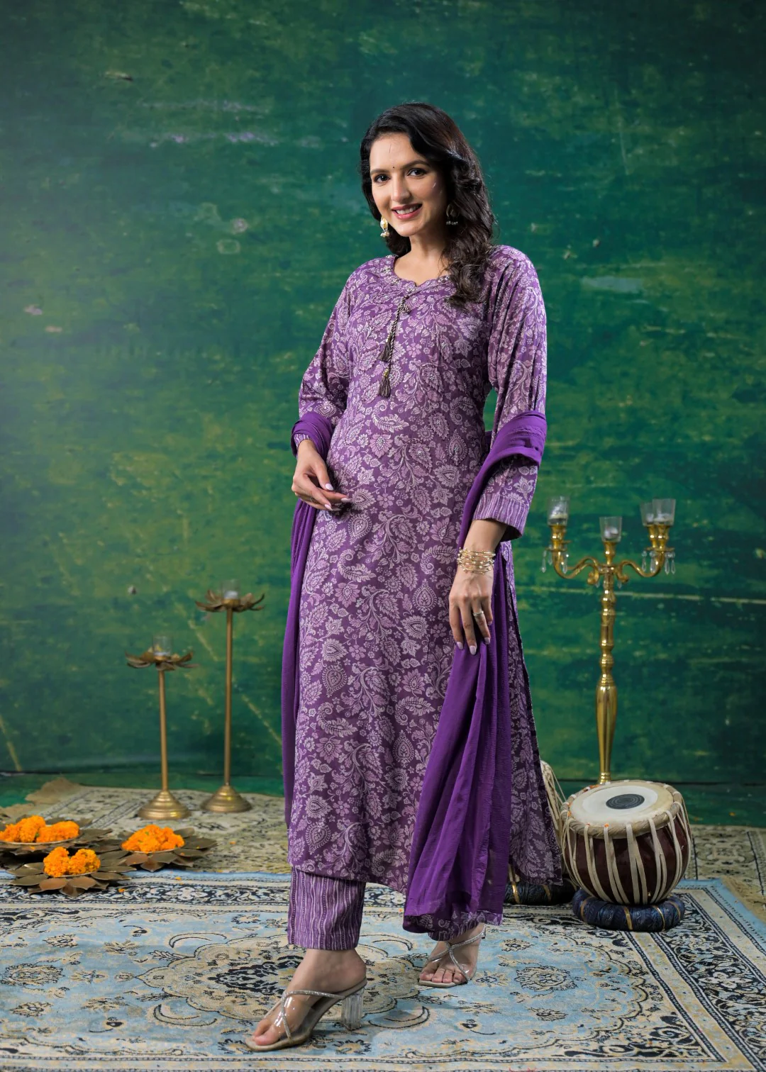 Shanti Heather Printed Work Suit Set - Image 5