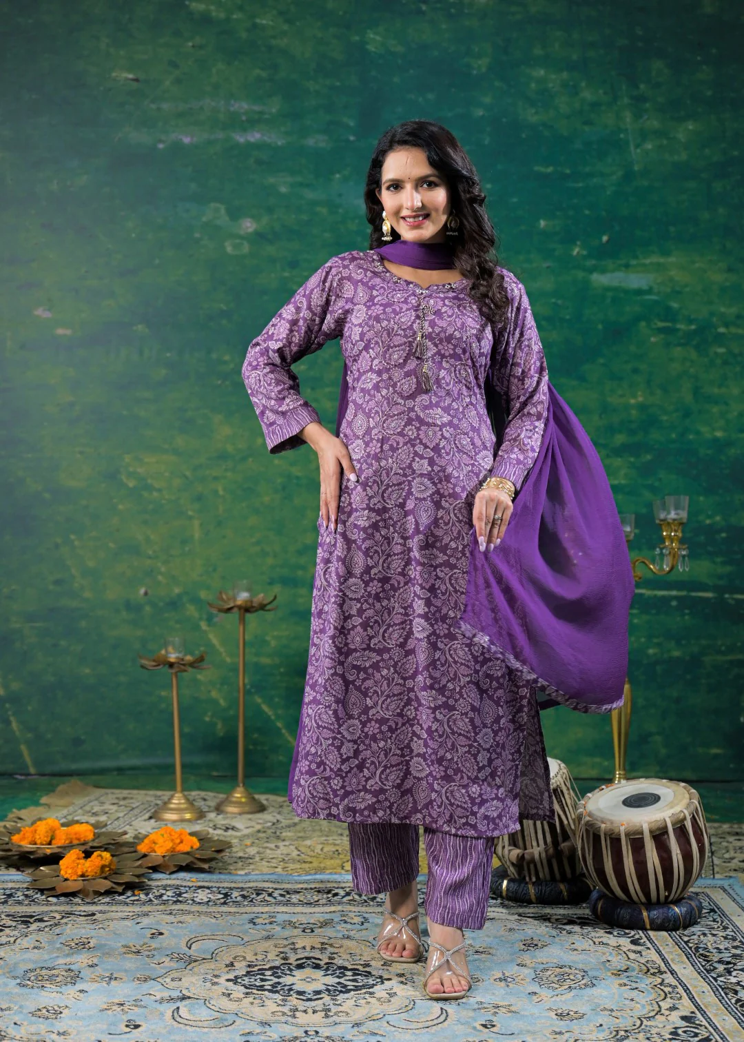 Shanti Heather Printed Work Suit Set - Image 6