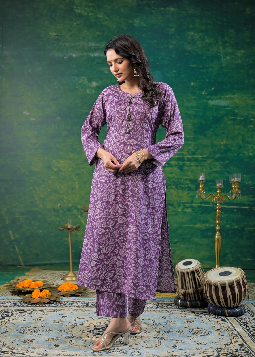 Shanti Heather Printed Work Suit Set - Image 8
