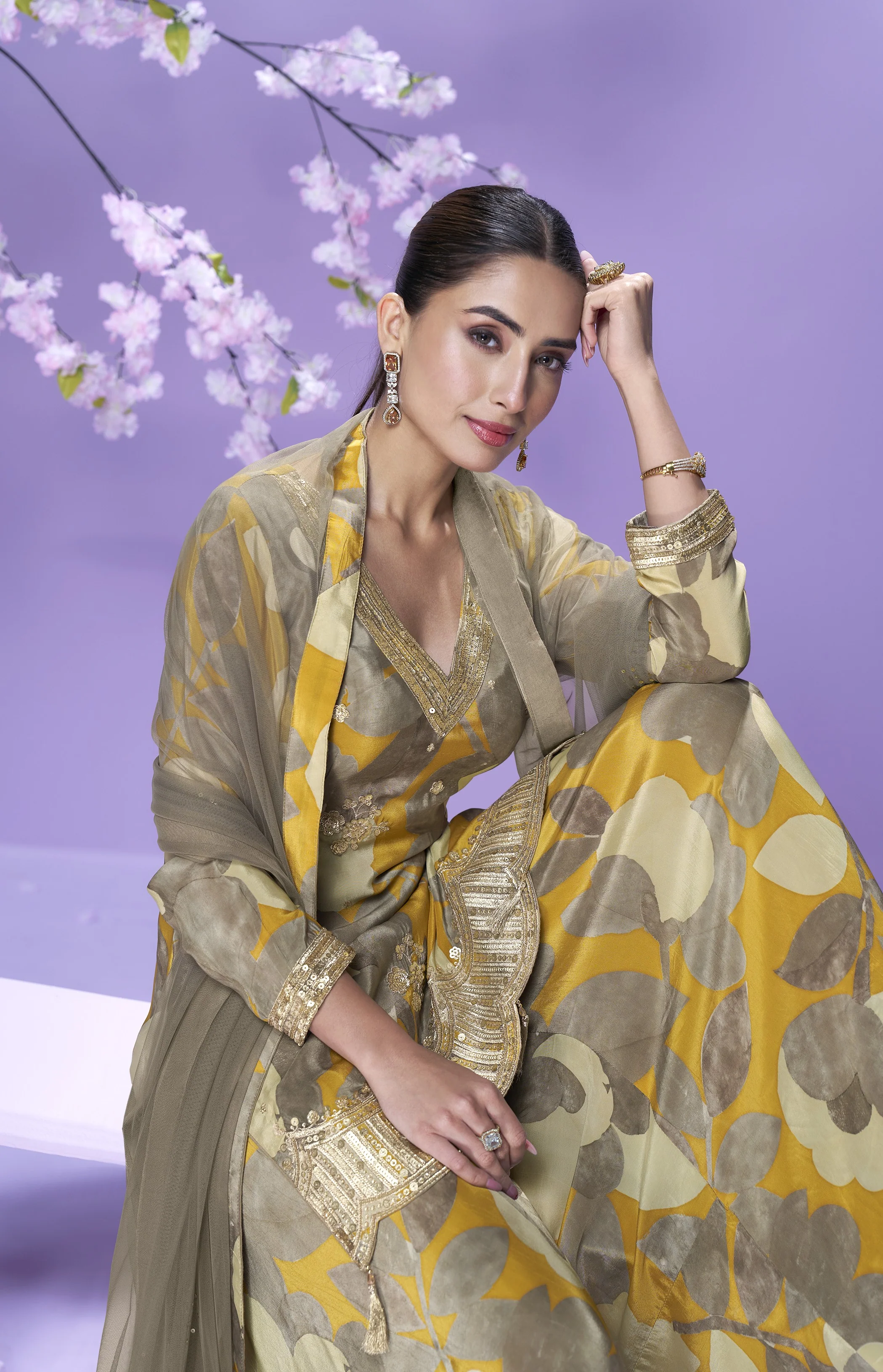 Tarkash castor Full work sharara set - Image 3