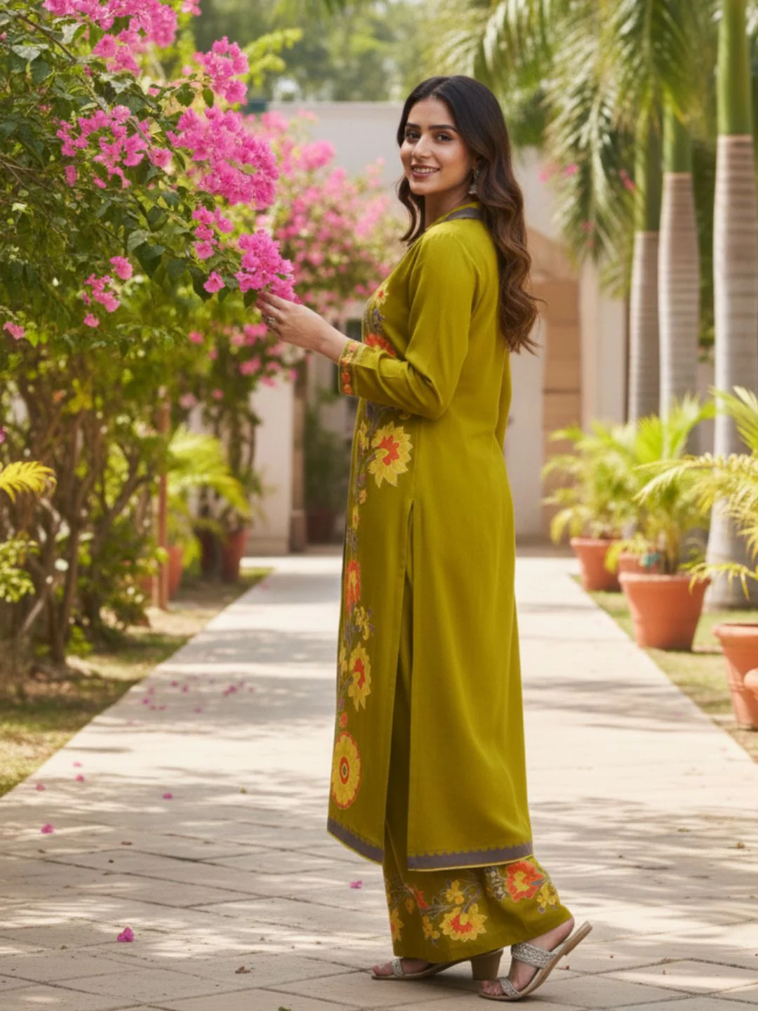 Sonpal sage printed kurta pant set - Image 5