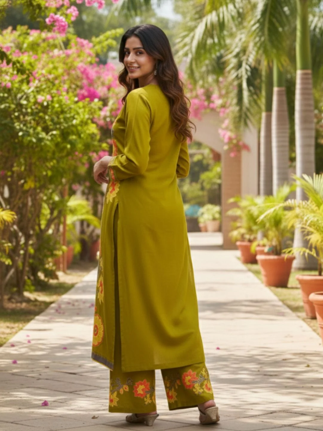 Sonpal sage printed kurta pant set - Image 6