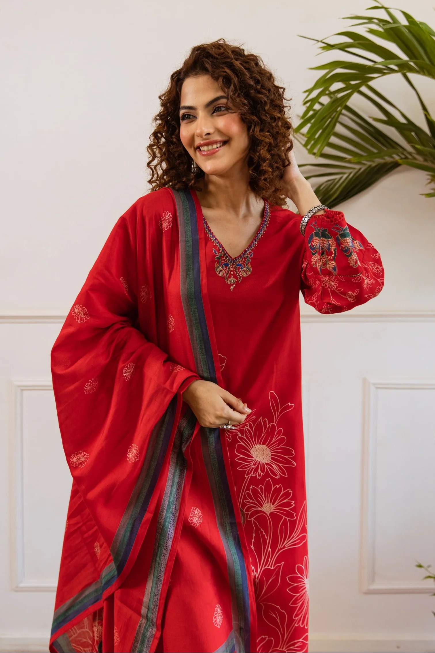 Kabool poppy work Suit Set - Image 2