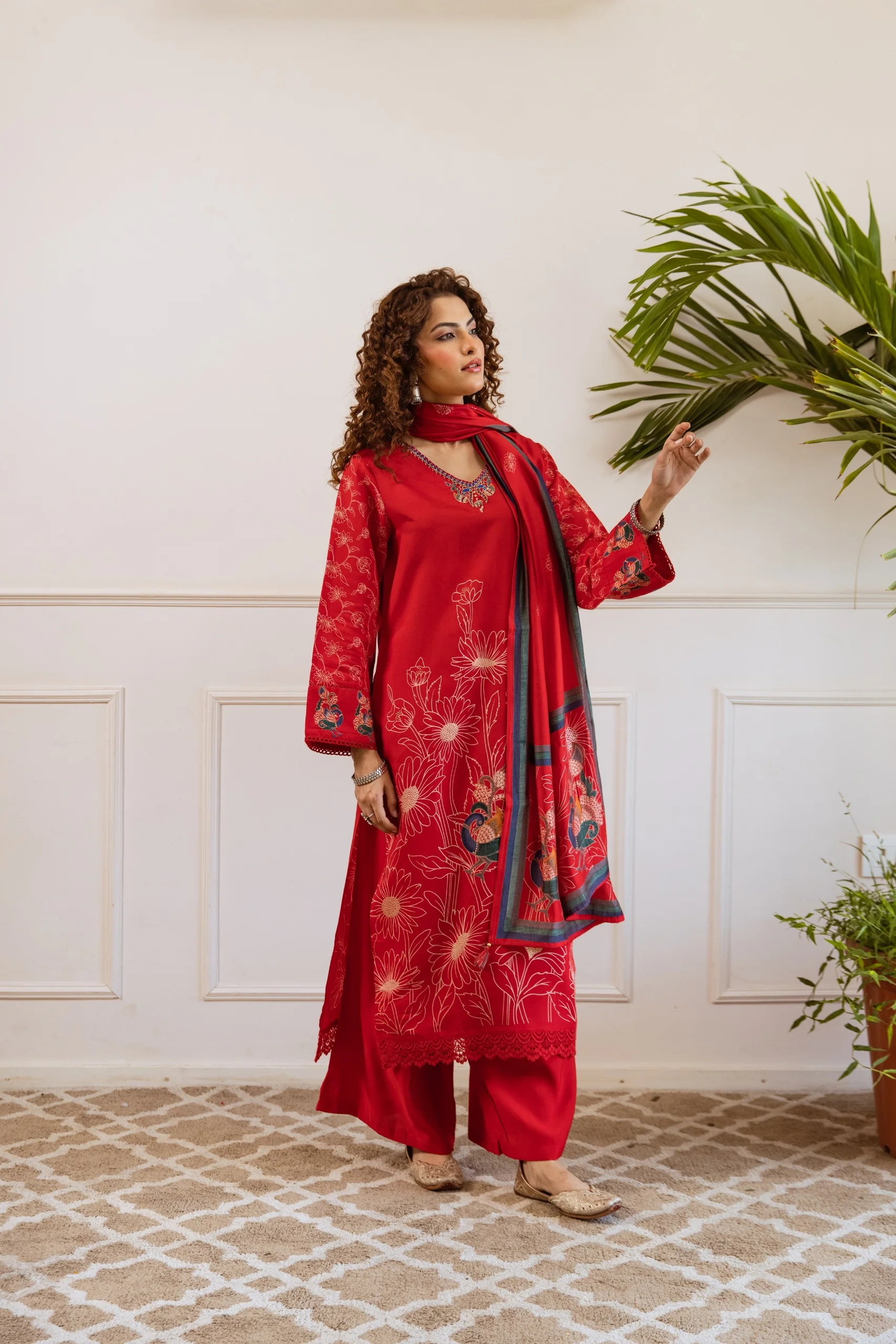 Kabool poppy work Suit Set - Image 4