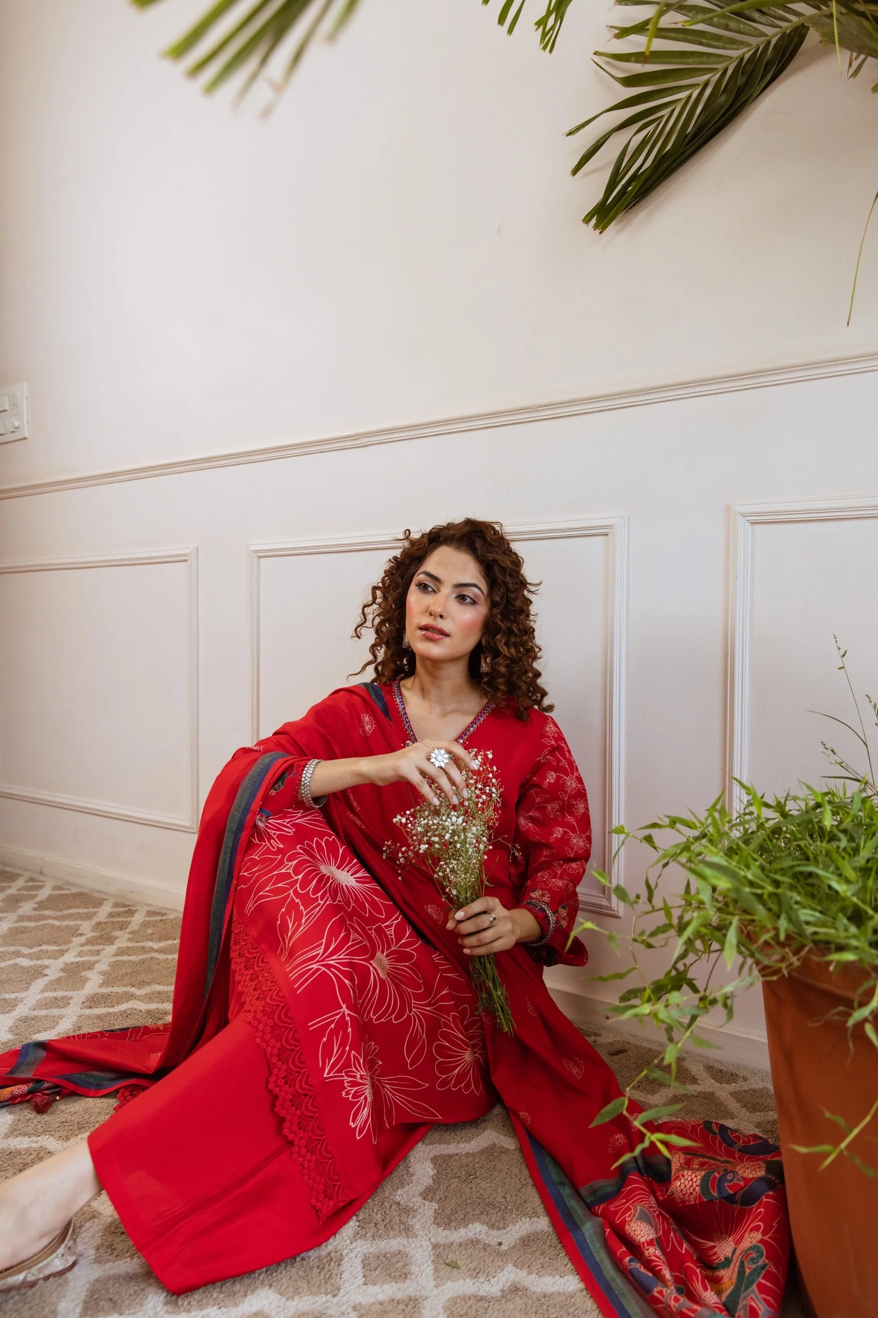 Kabool poppy work Suit Set - Image 6