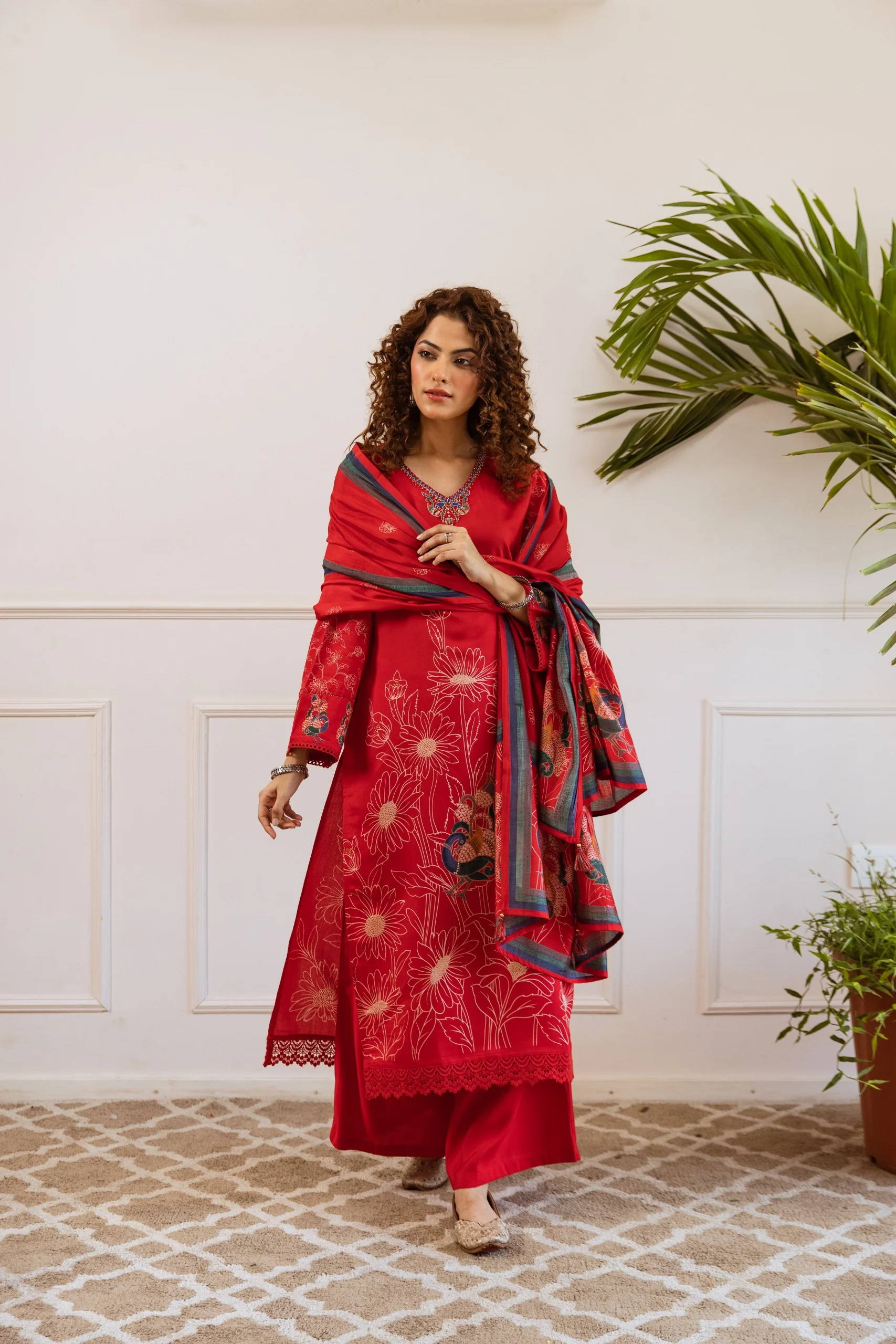 Kabool poppy work Suit Set - Image 7