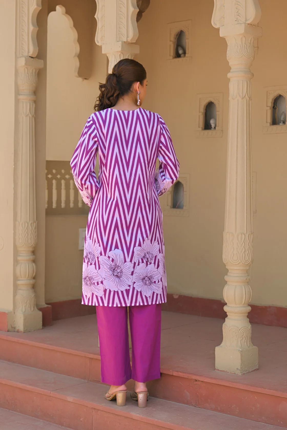 Swarnali Orchid Cotton Coord set - Image 3