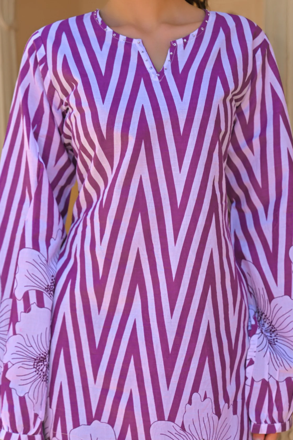 Swarnali Orchid Cotton Coord set - Image 4