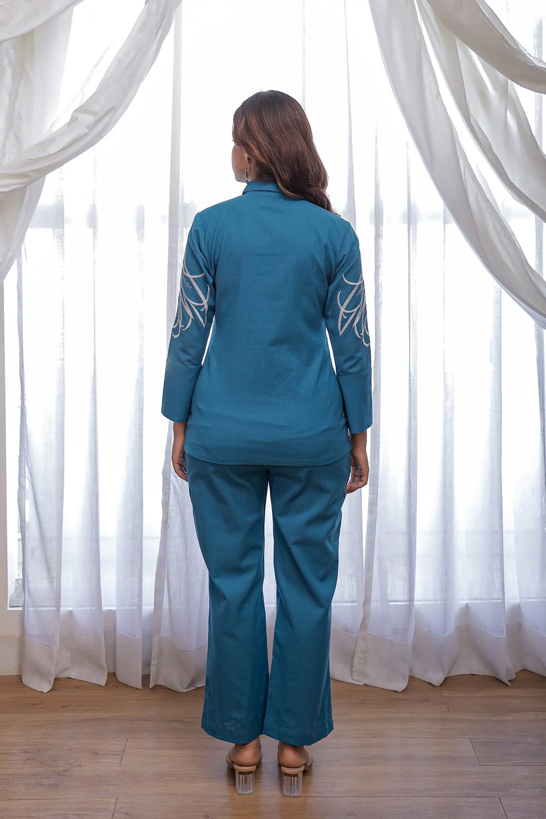Viva Tufts Embrodiery Cotton Co-ord Set - Image 3