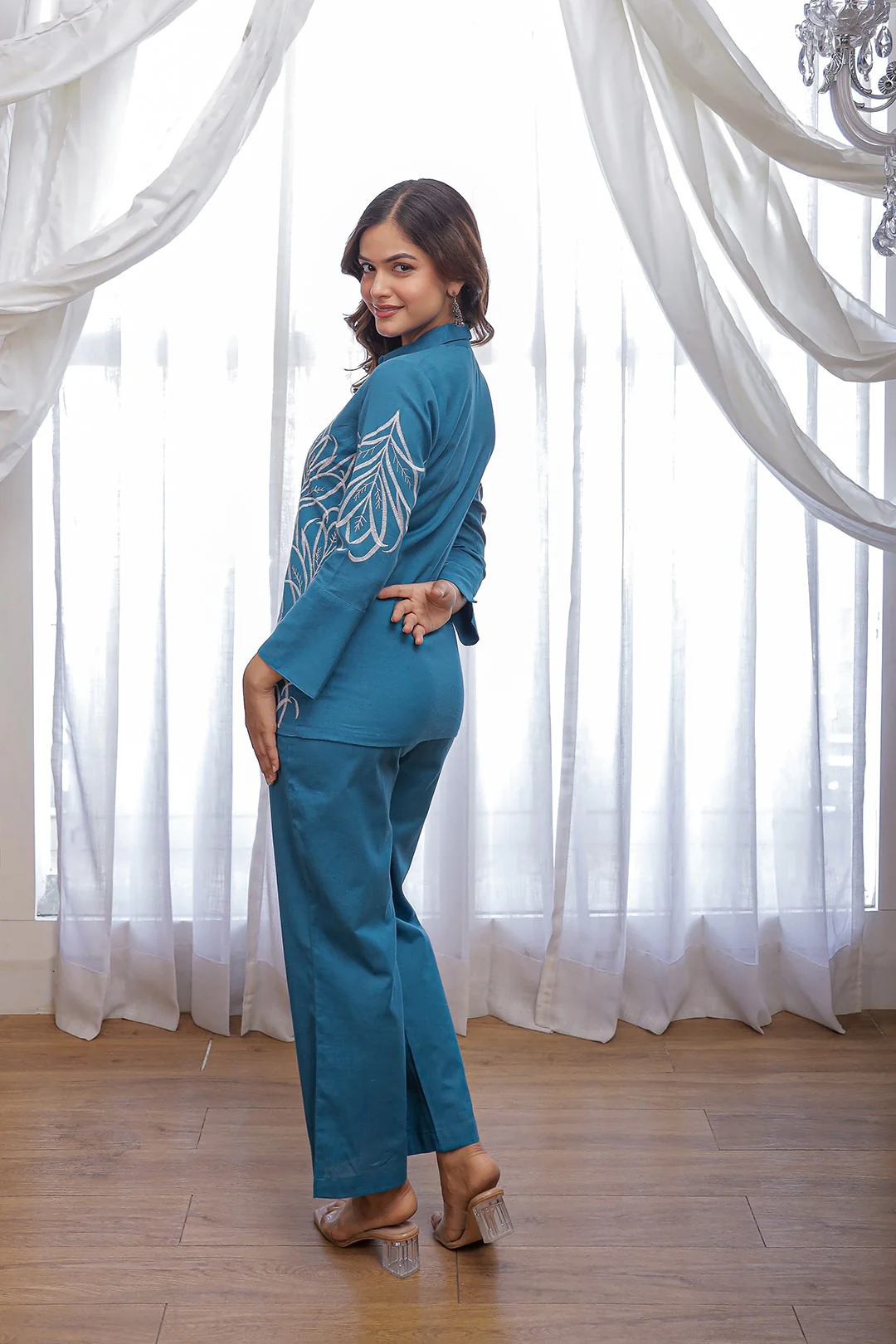 Viva Tufts Embrodiery Cotton Co-ord Set - Image 4