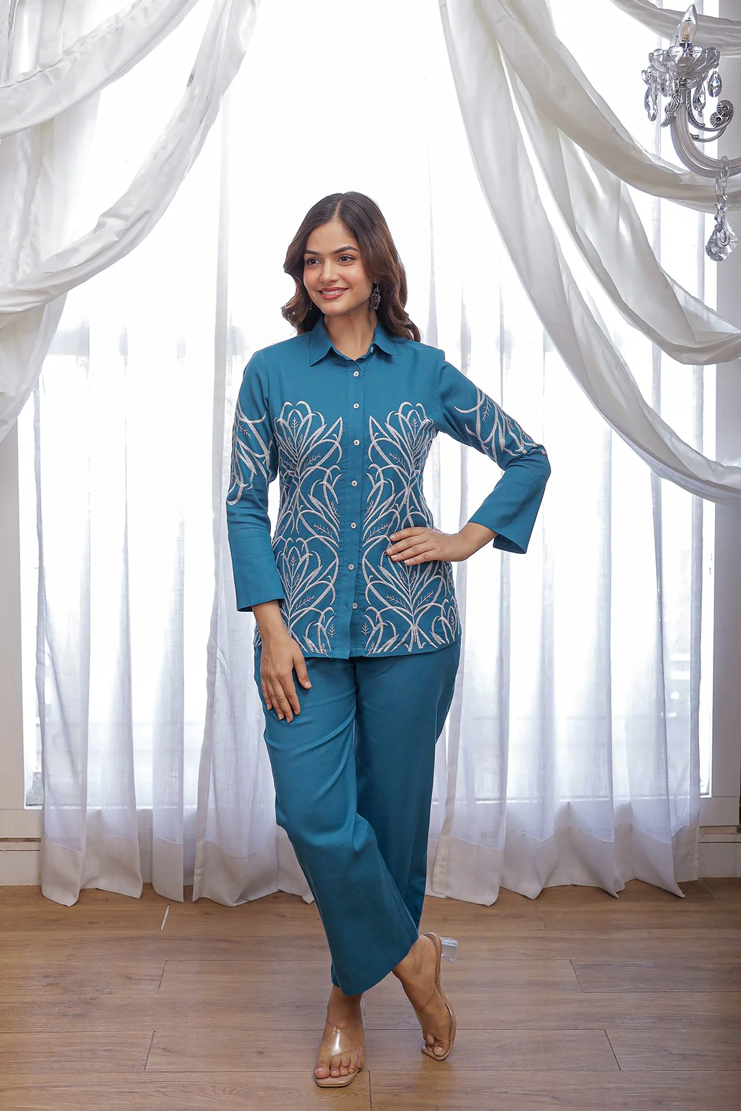 Viva Tufts Embrodiery Cotton Co-ord Set - Image 5