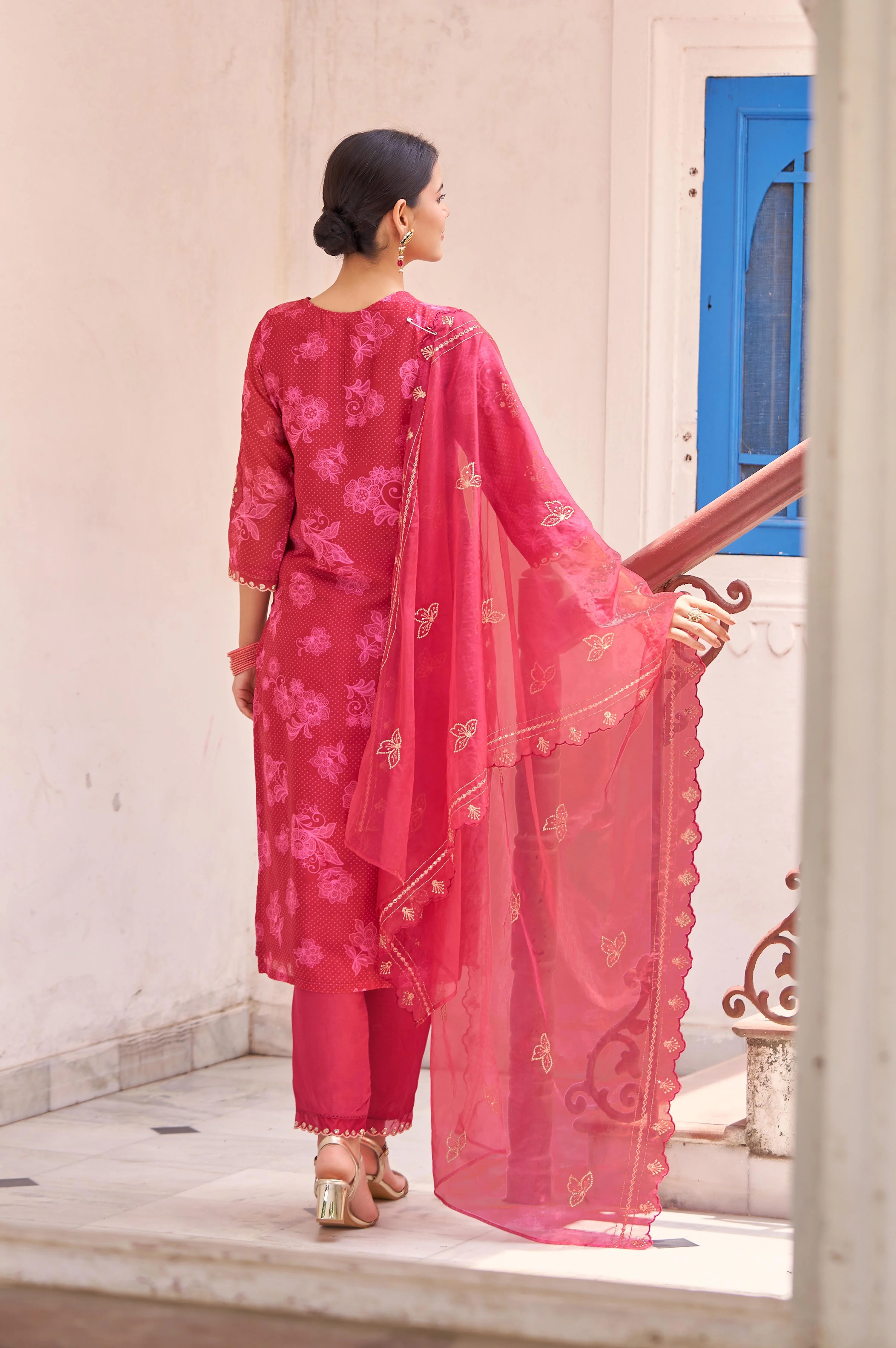 Nisha Jasper Printed Work Suit Set - Image 3