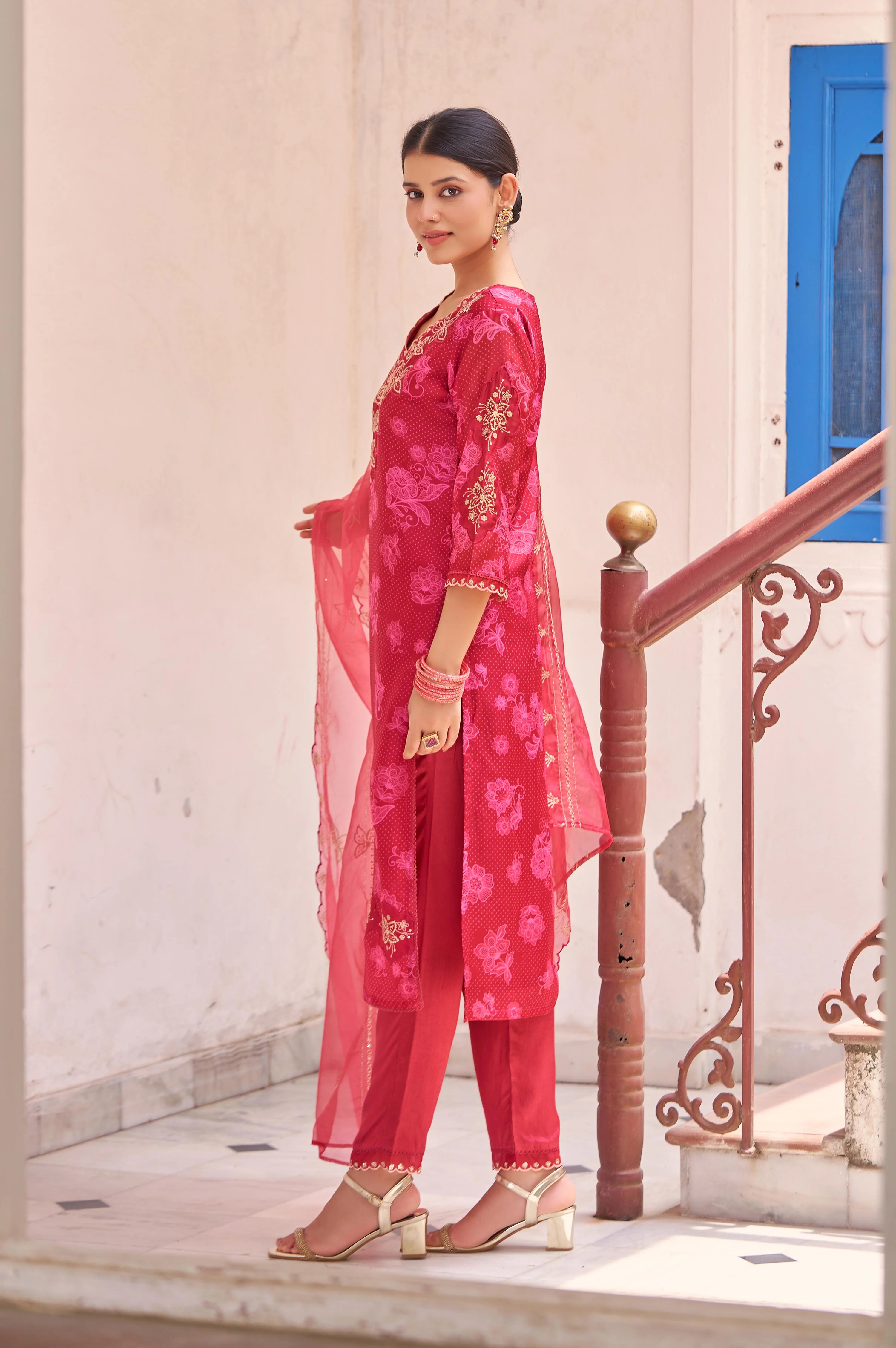 Nisha Jasper Printed Work Suit Set - Image 4
