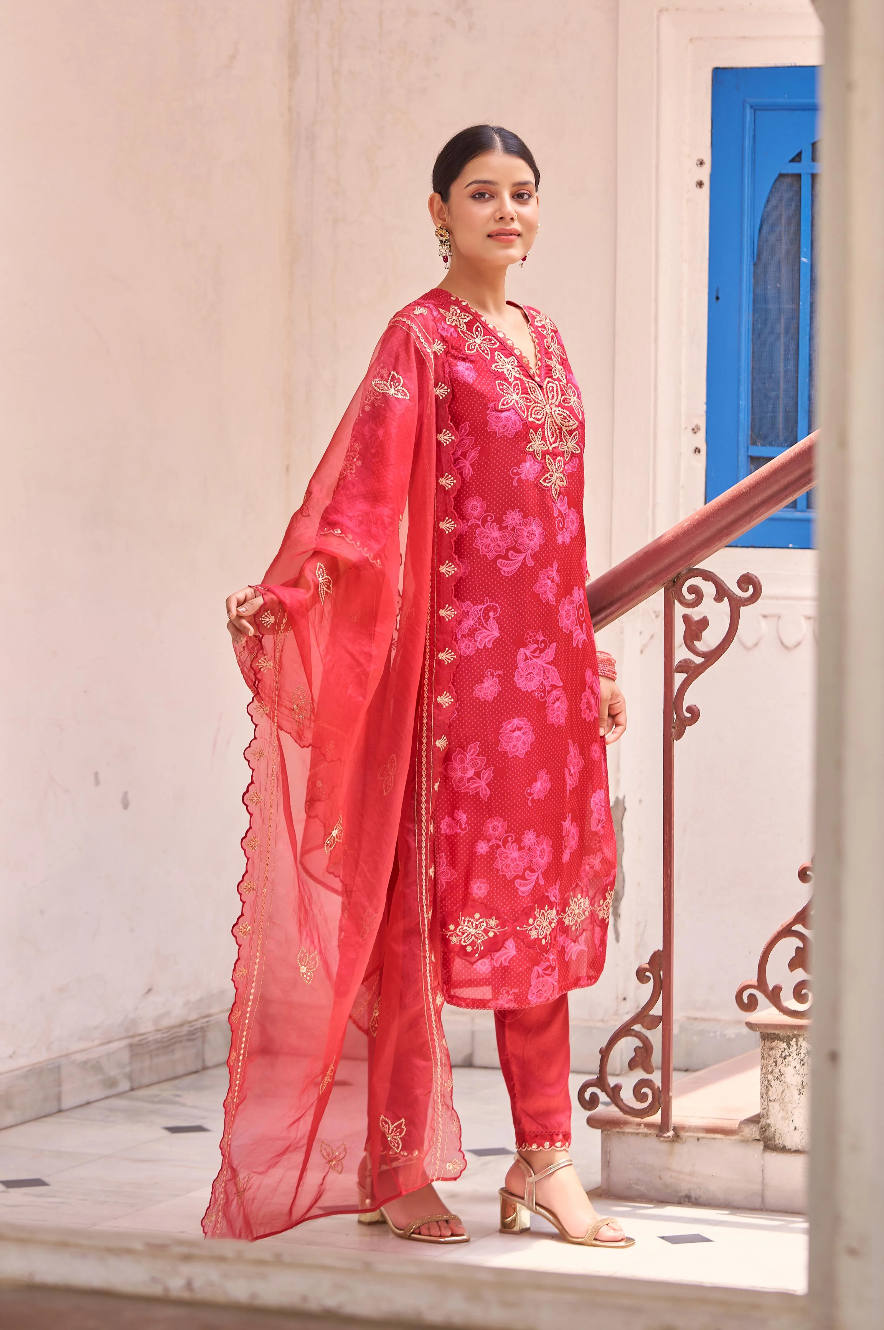 Nisha Jasper Printed Work Suit Set - Image 5