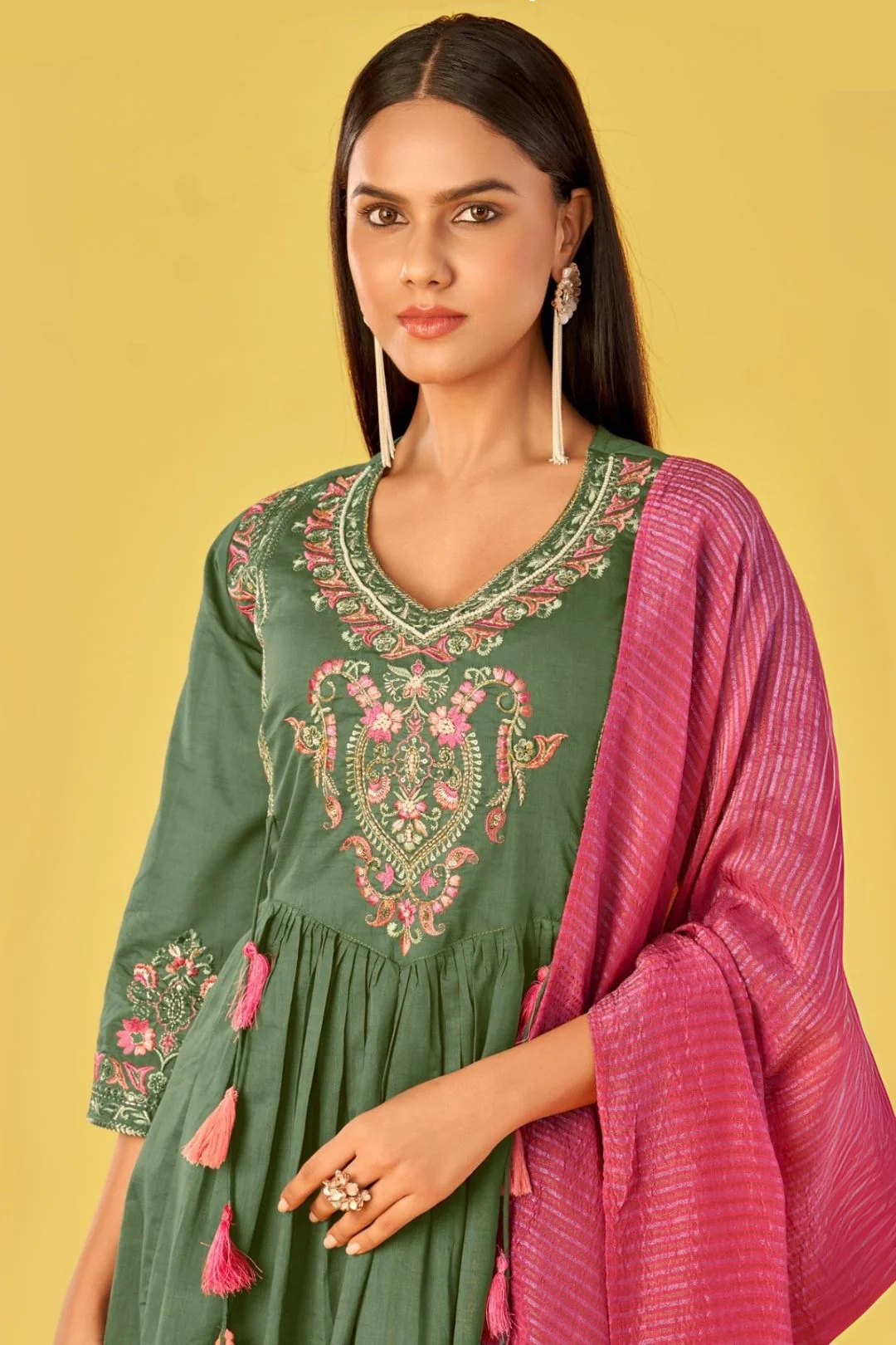 Malti sage full work suit set - Image 2