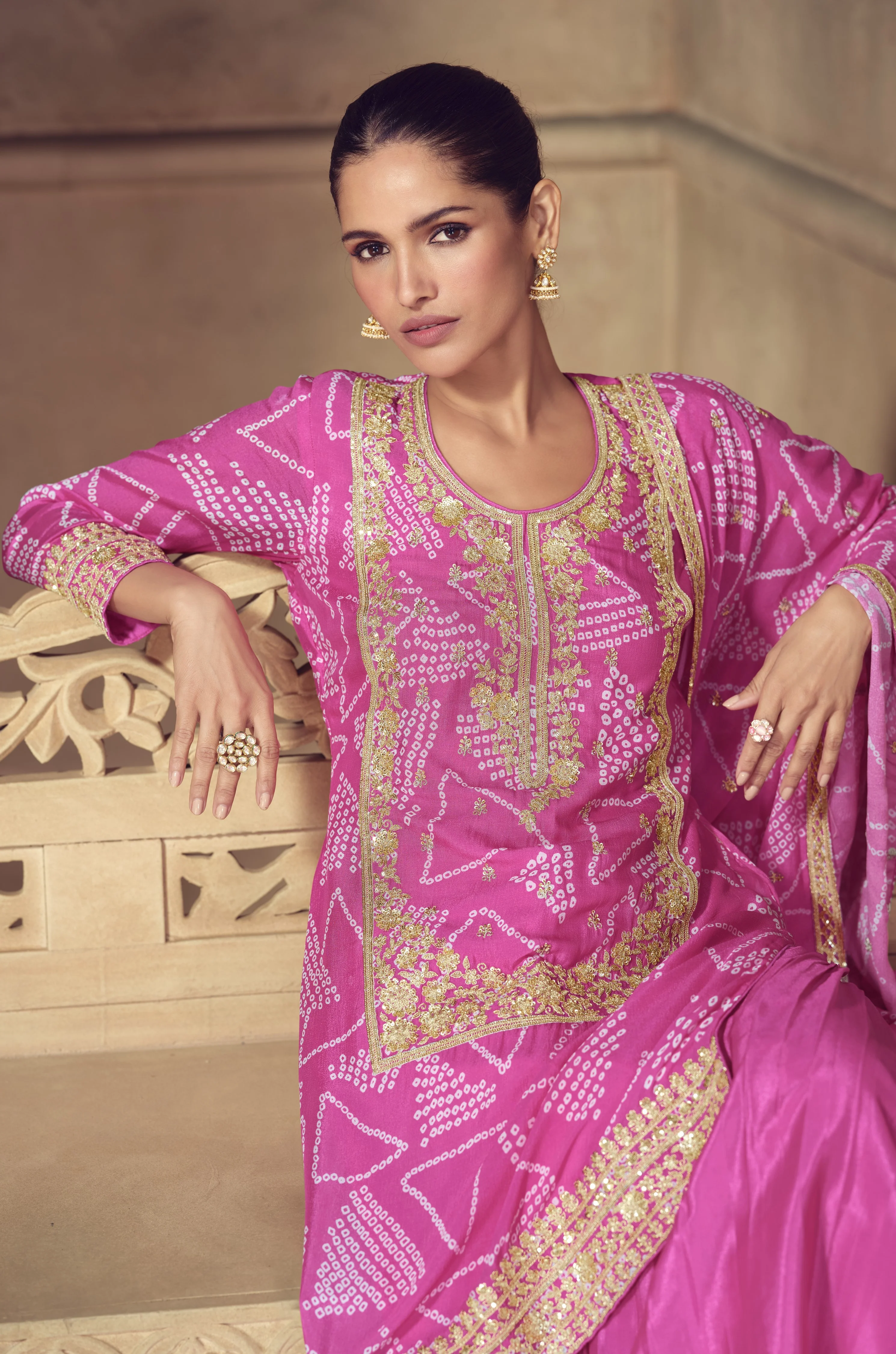 Nimrat Rose Full Work Sharara Suit set - Image 2