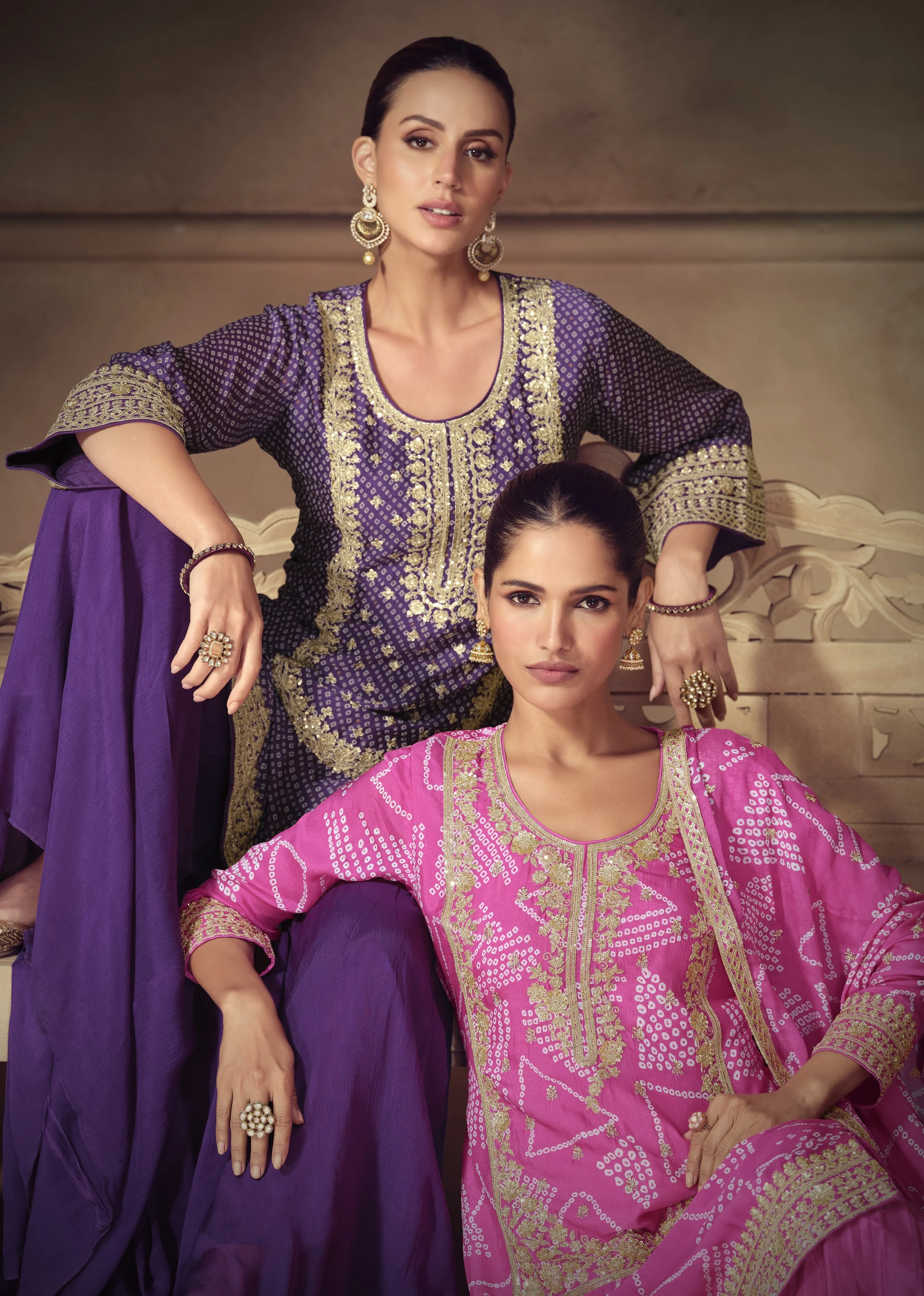 Nimrat Rose Full Work Sharara Suit set - Image 3
