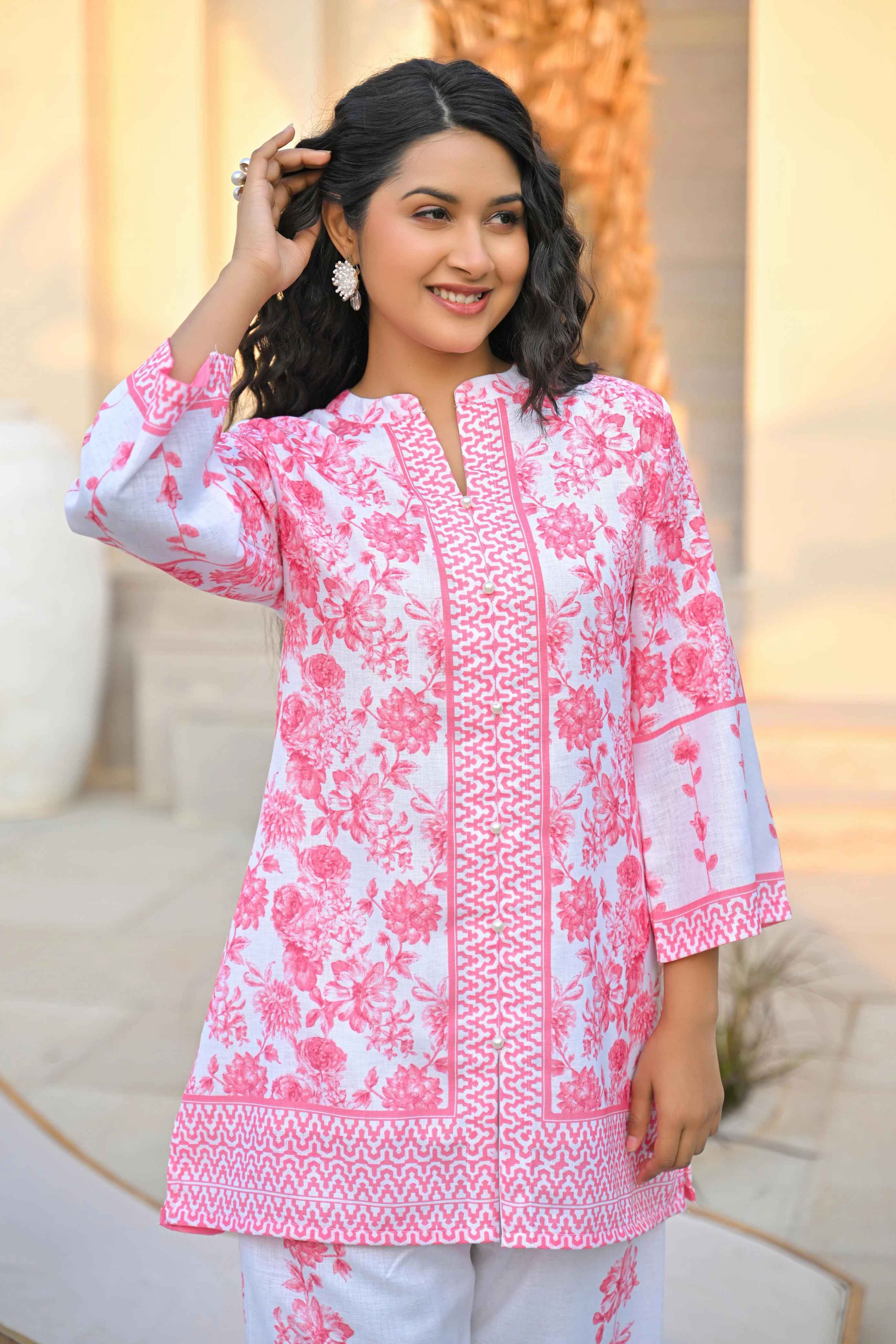Vastramaya Blush cotton co-ord set - Image 2