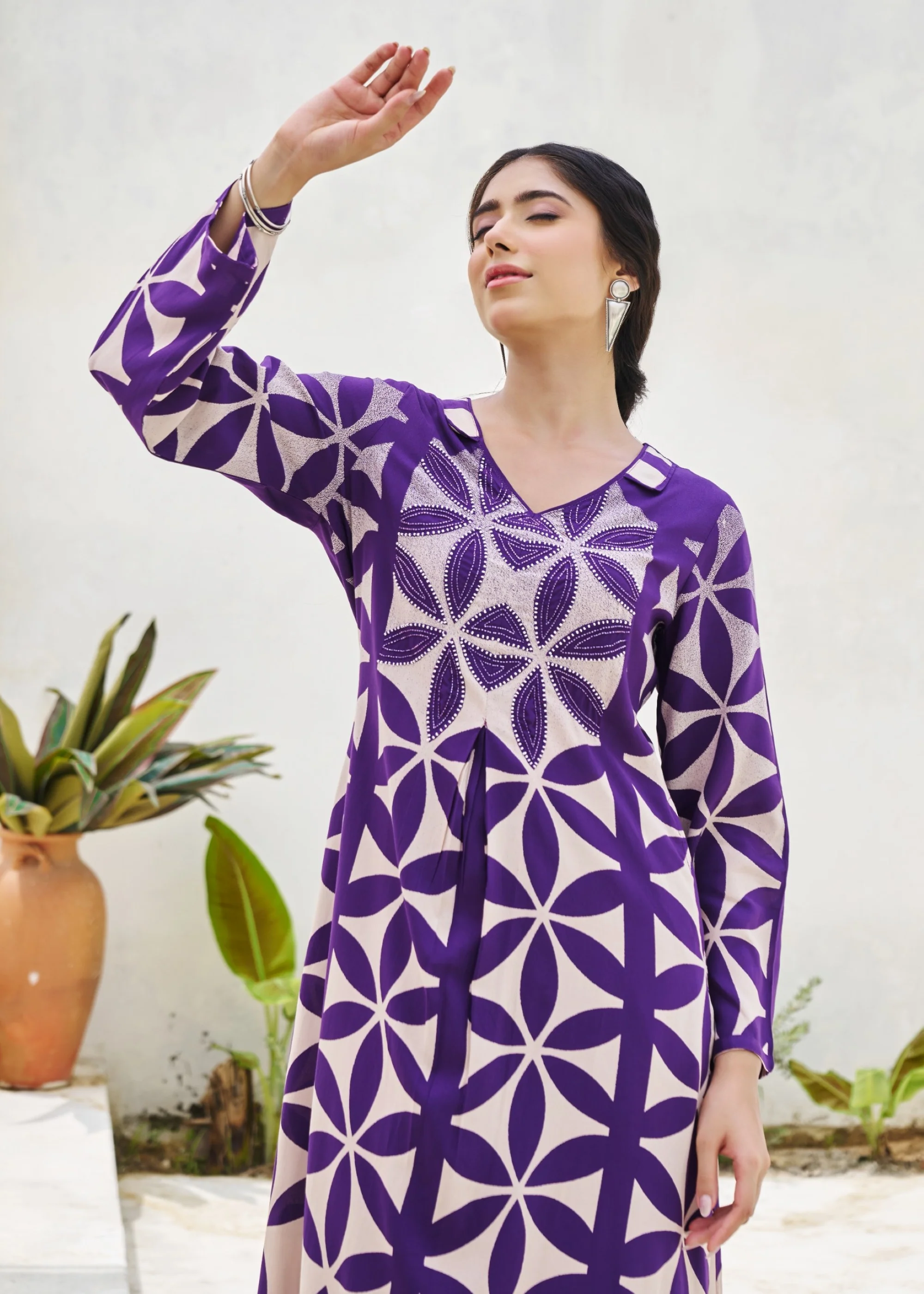 Kabool Thistle Printed Kurta pant set - Image 2