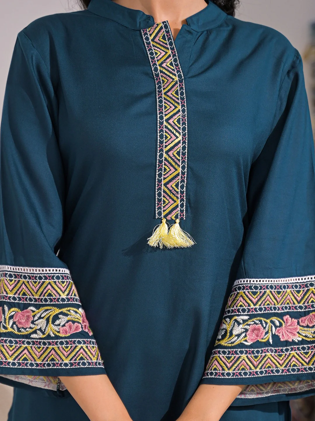 Tina Tuna Embroidered Farshi Co-ord Set - Image 7