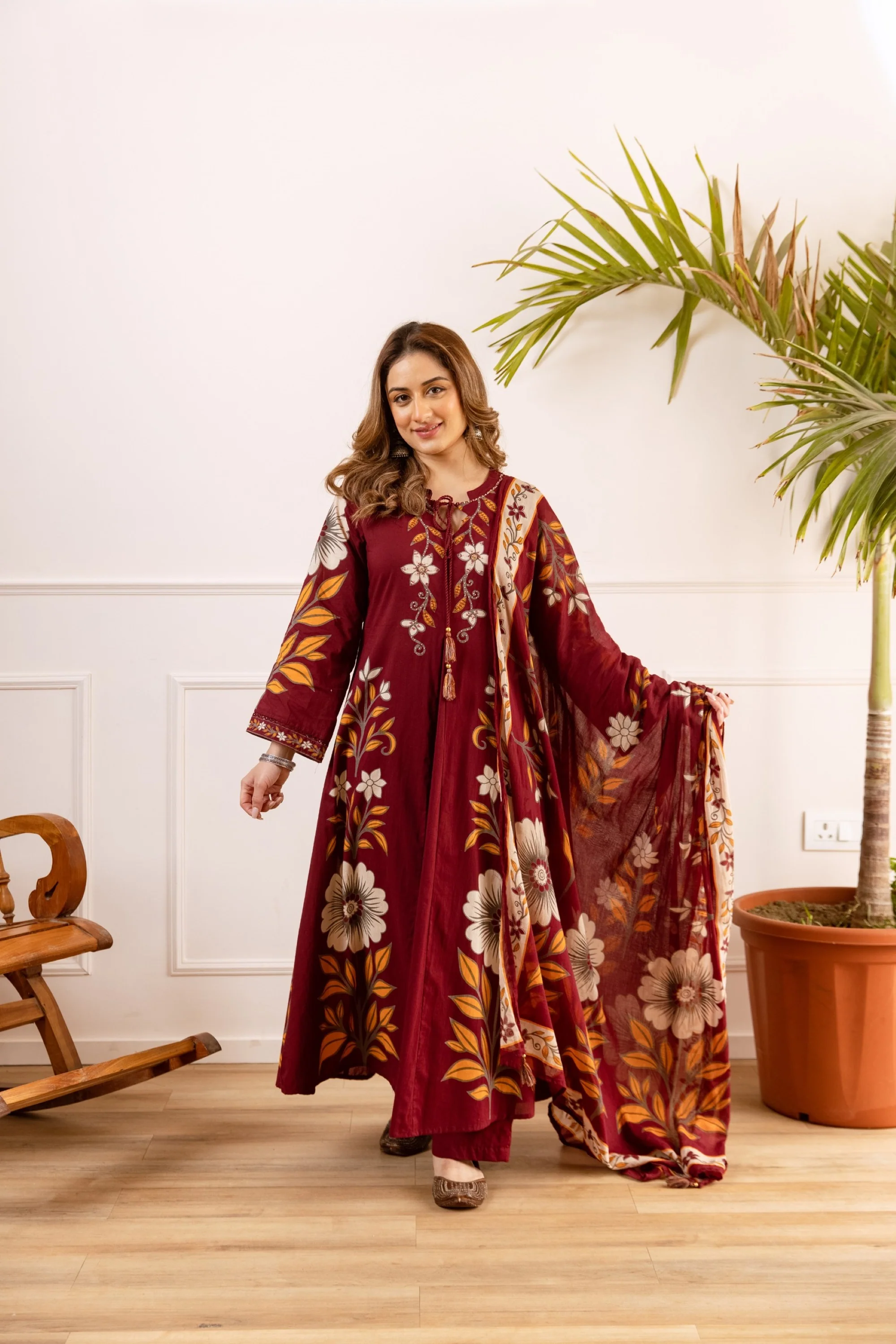 Karen Mulberry Cotton Suit Set - Image 4
