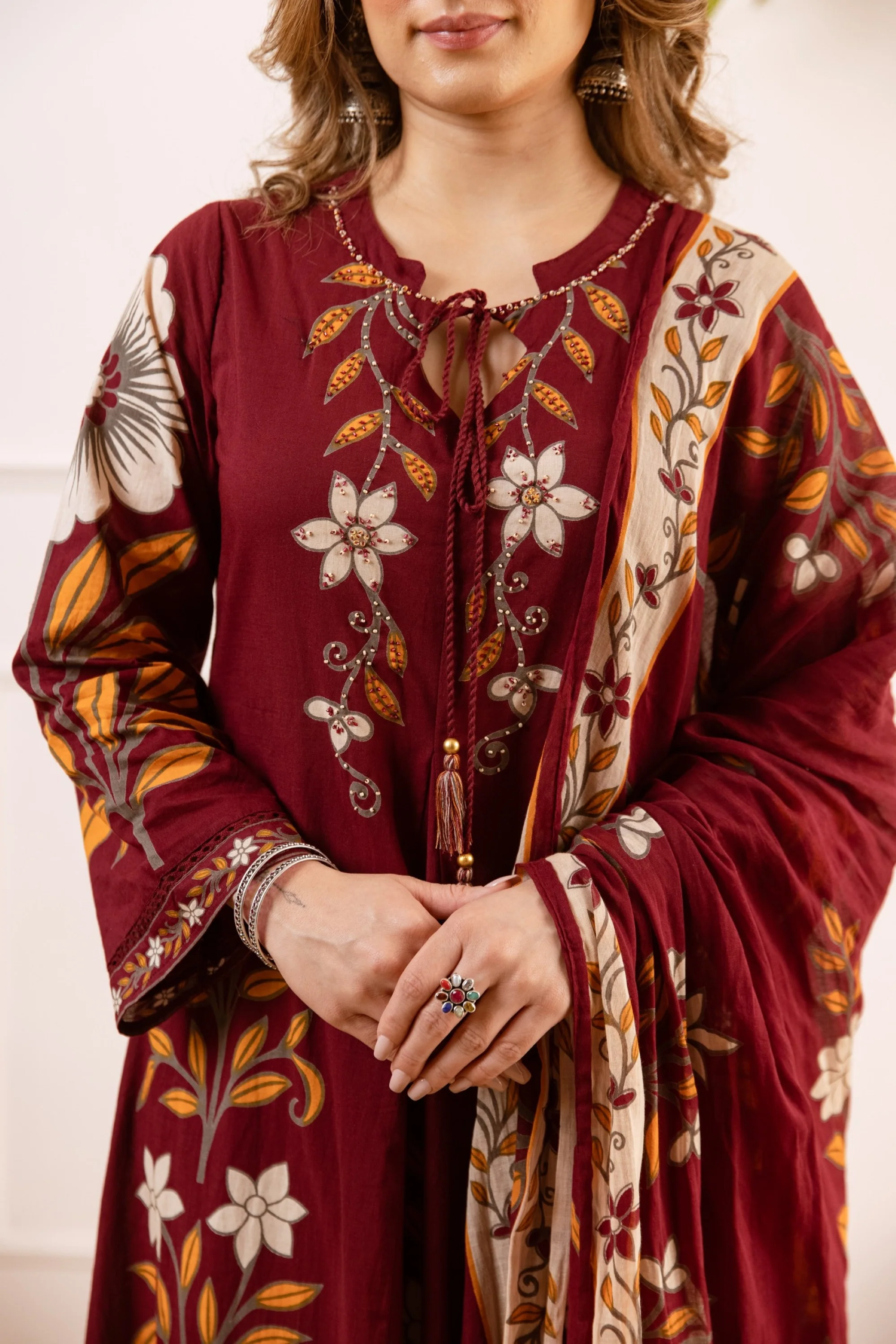 Karen Mulberry Cotton Suit Set - Image 9