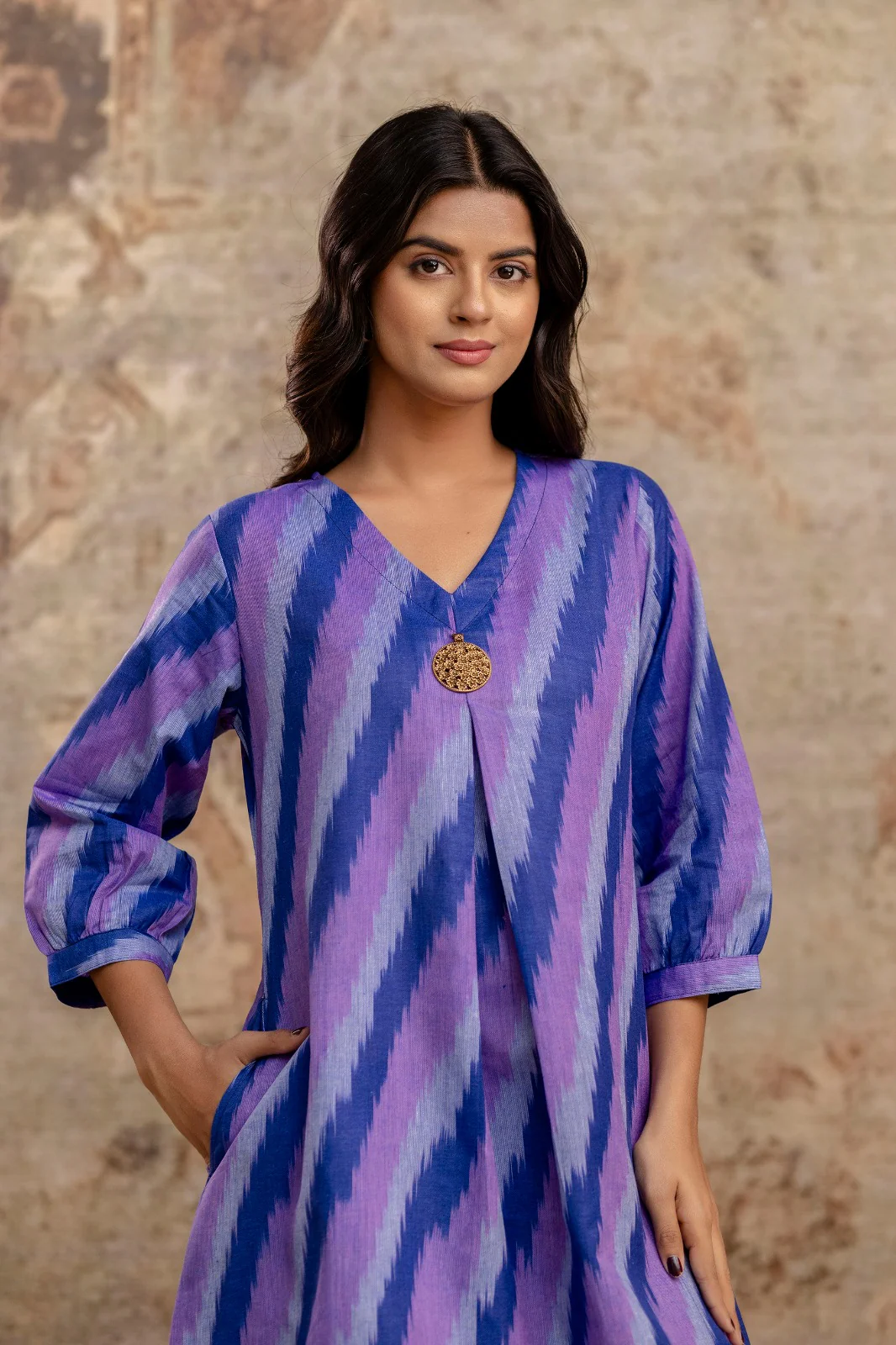 Mika Heather Stripes Cotton dress - Image 2