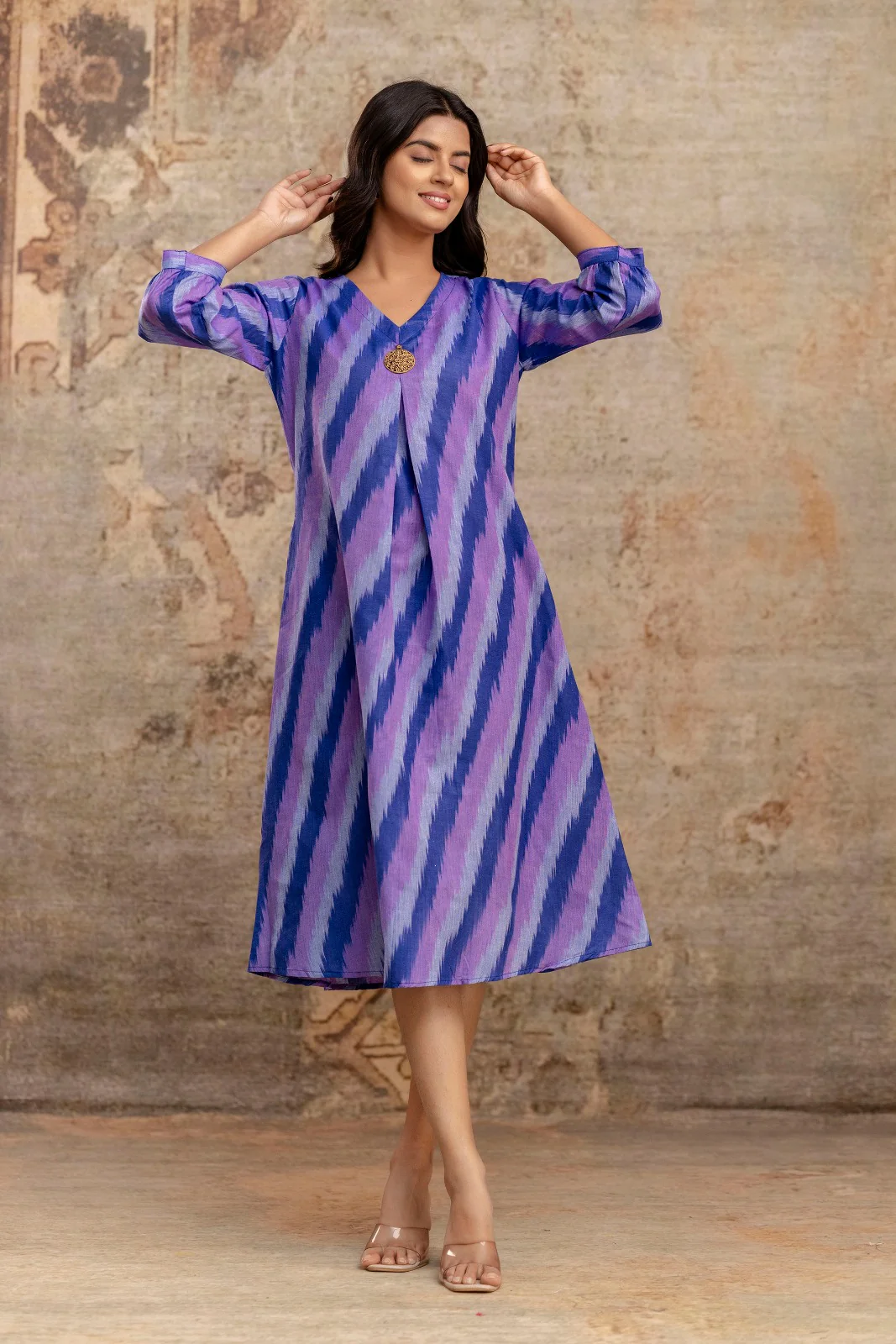Mika Heather Stripes Cotton dress - Image 3