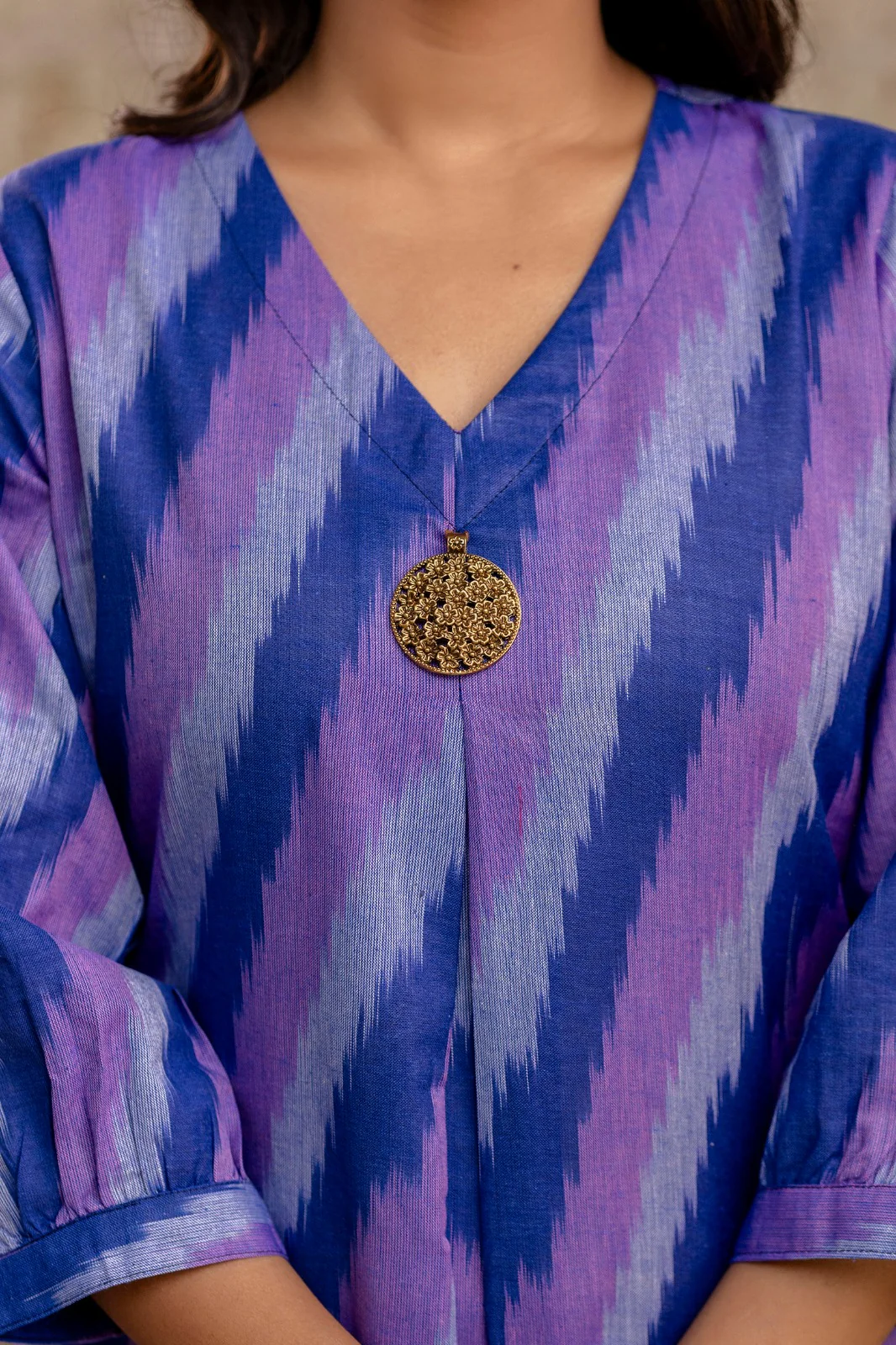 Mika Heather Stripes Cotton dress - Image 4