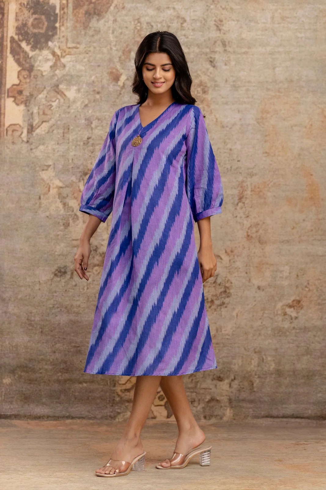 Mika Heather Stripes Cotton dress - Image 5
