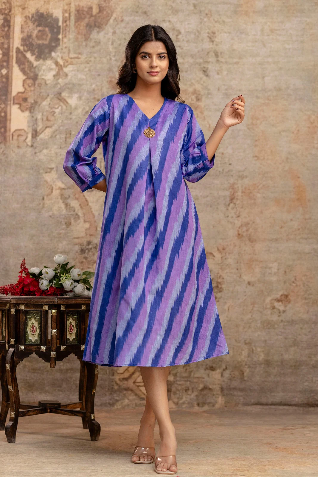 Mika Heather Stripes Cotton dress - Image 6