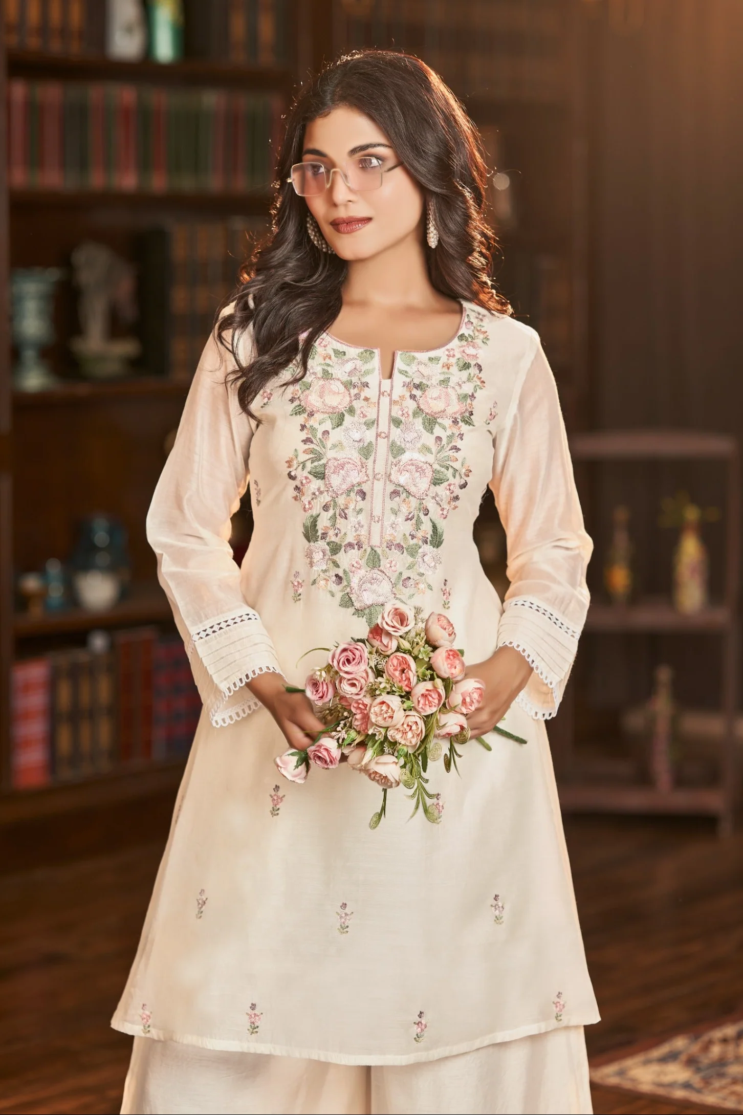 Gaurisha Pearl Embroidery Co-ord Set - Image 2