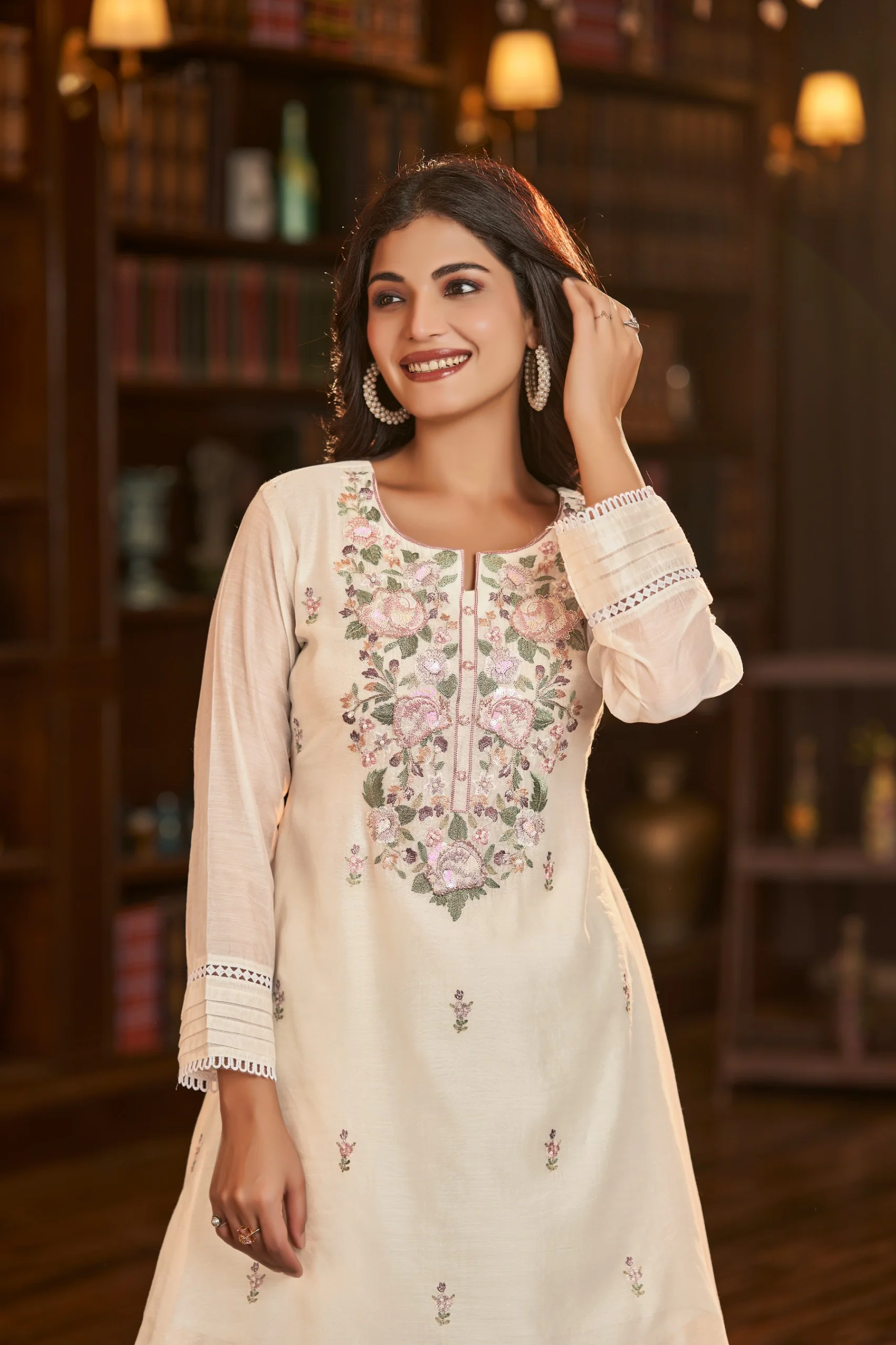Gaurisha Pearl Embroidery Co-ord Set - Image 3