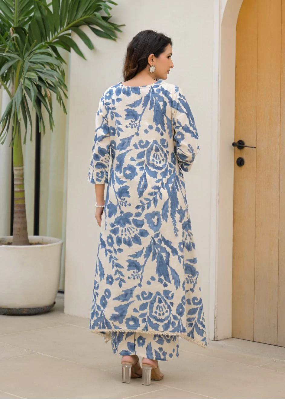 Mayri Prussian Cotton Co-ord Set - Image 3
