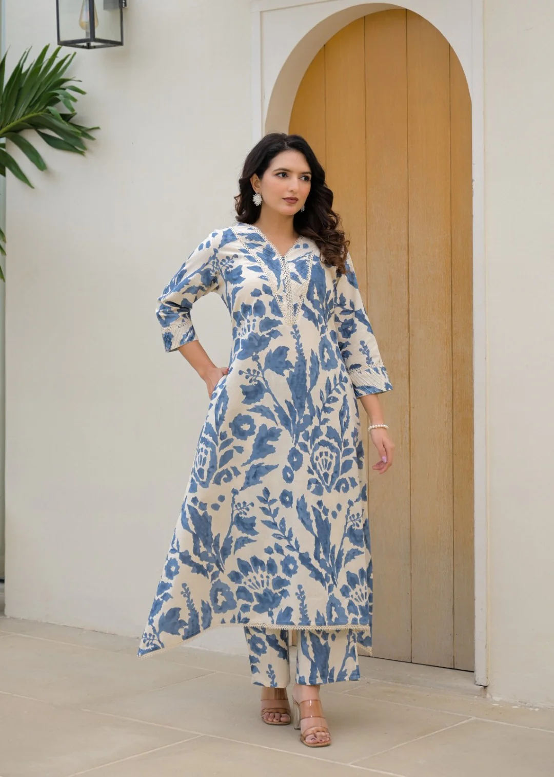Mayri Prussian Cotton Co-ord Set - Image 5