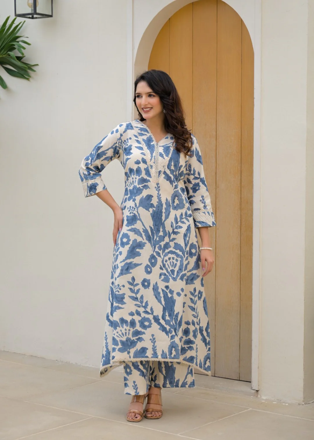 Mayri Prussian Cotton Co-ord Set - Image 6