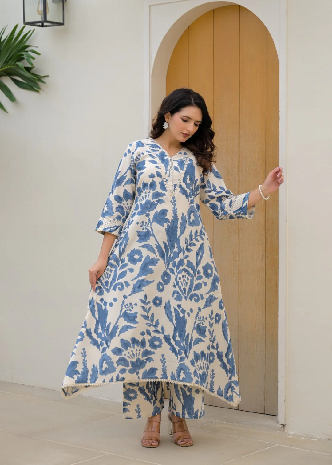 Mayri Prussian Cotton Co-ord Set - Image 7