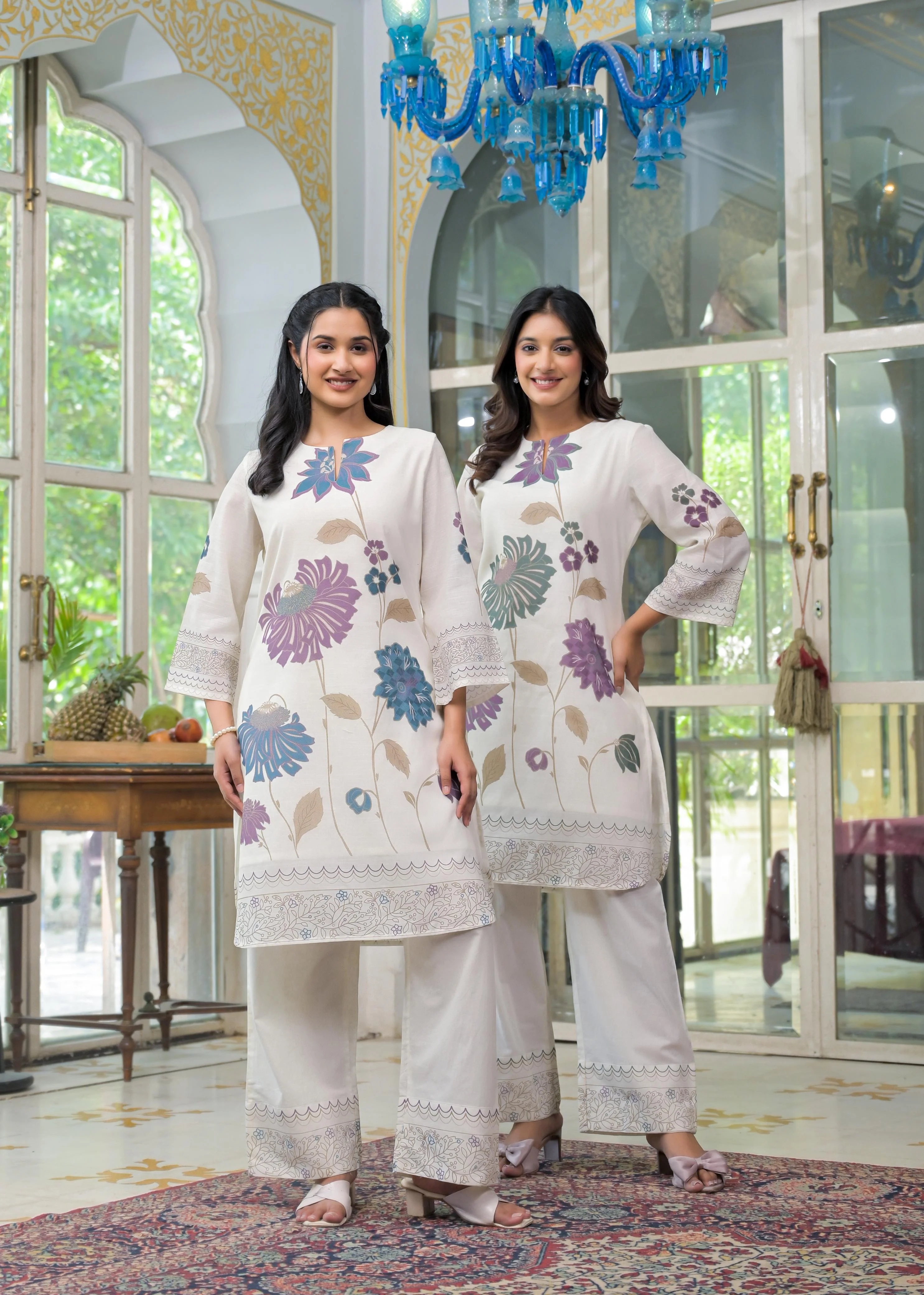 Vastramaya cosmos printed cotton co-ord set - Image 12