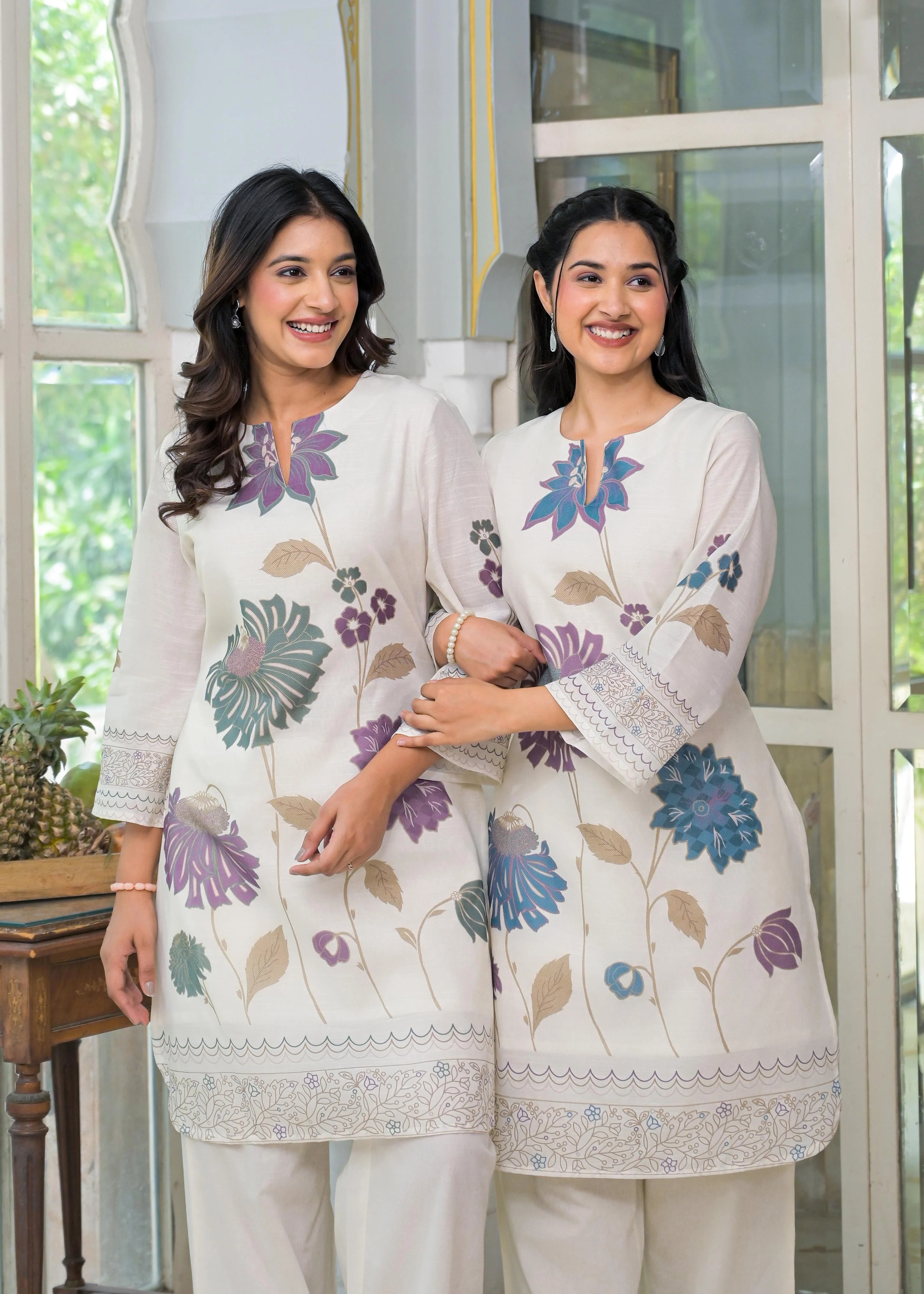 Vastramaya cosmos printed cotton co-ord set - Image 13
