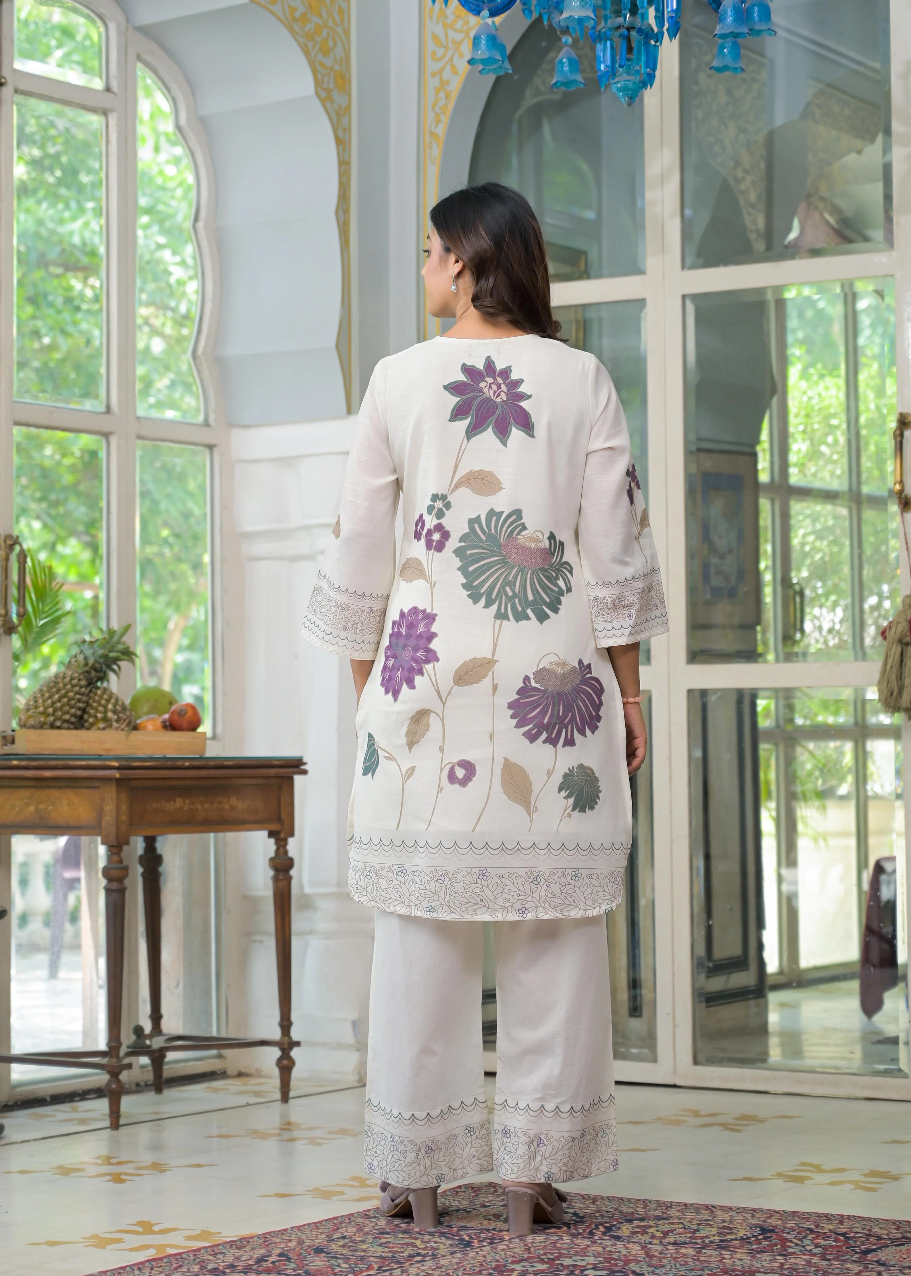 Vastramaya cosmos printed cotton co-ord set - Image 3
