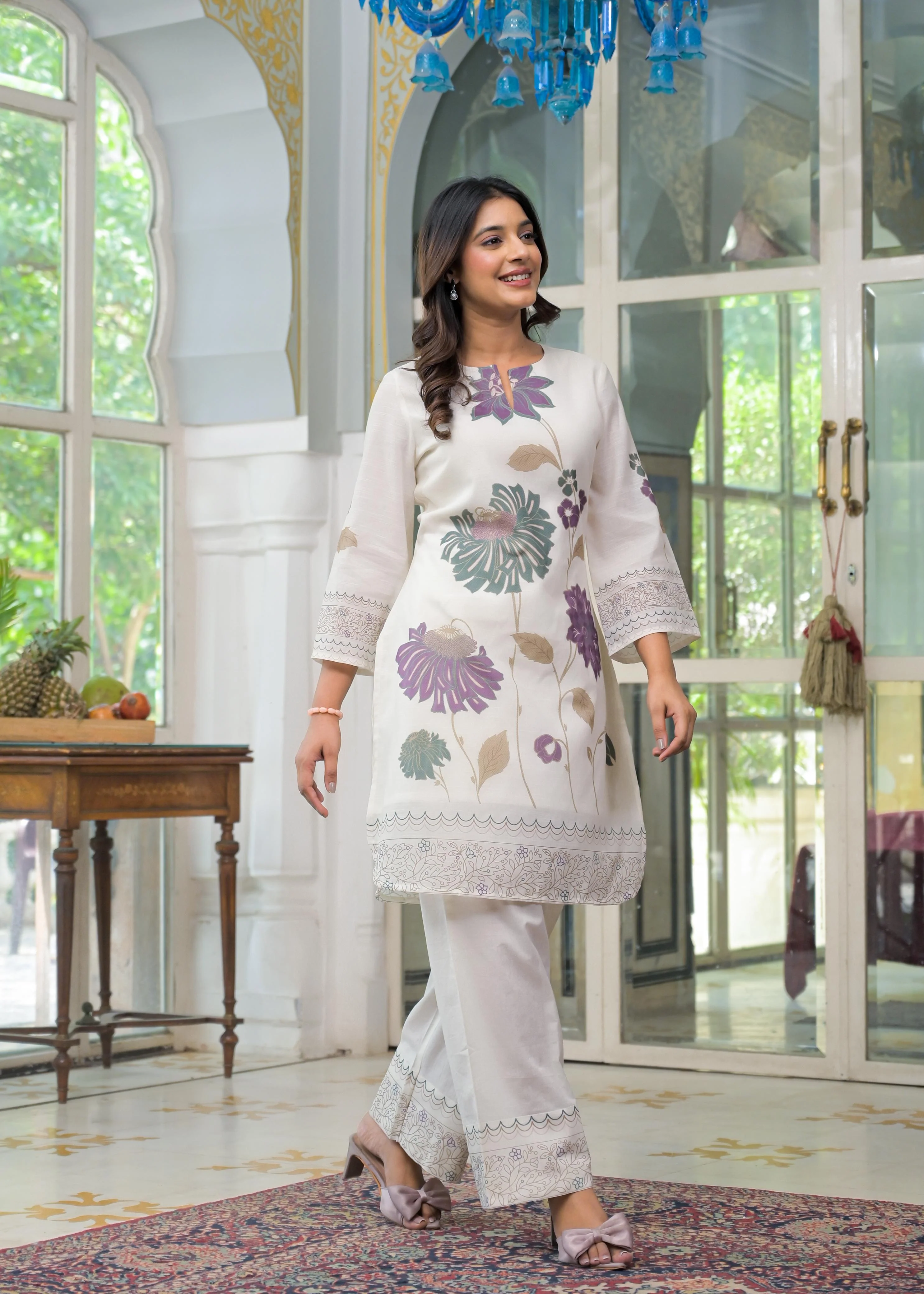 Vastramaya cosmos printed cotton co-ord set - Image 5
